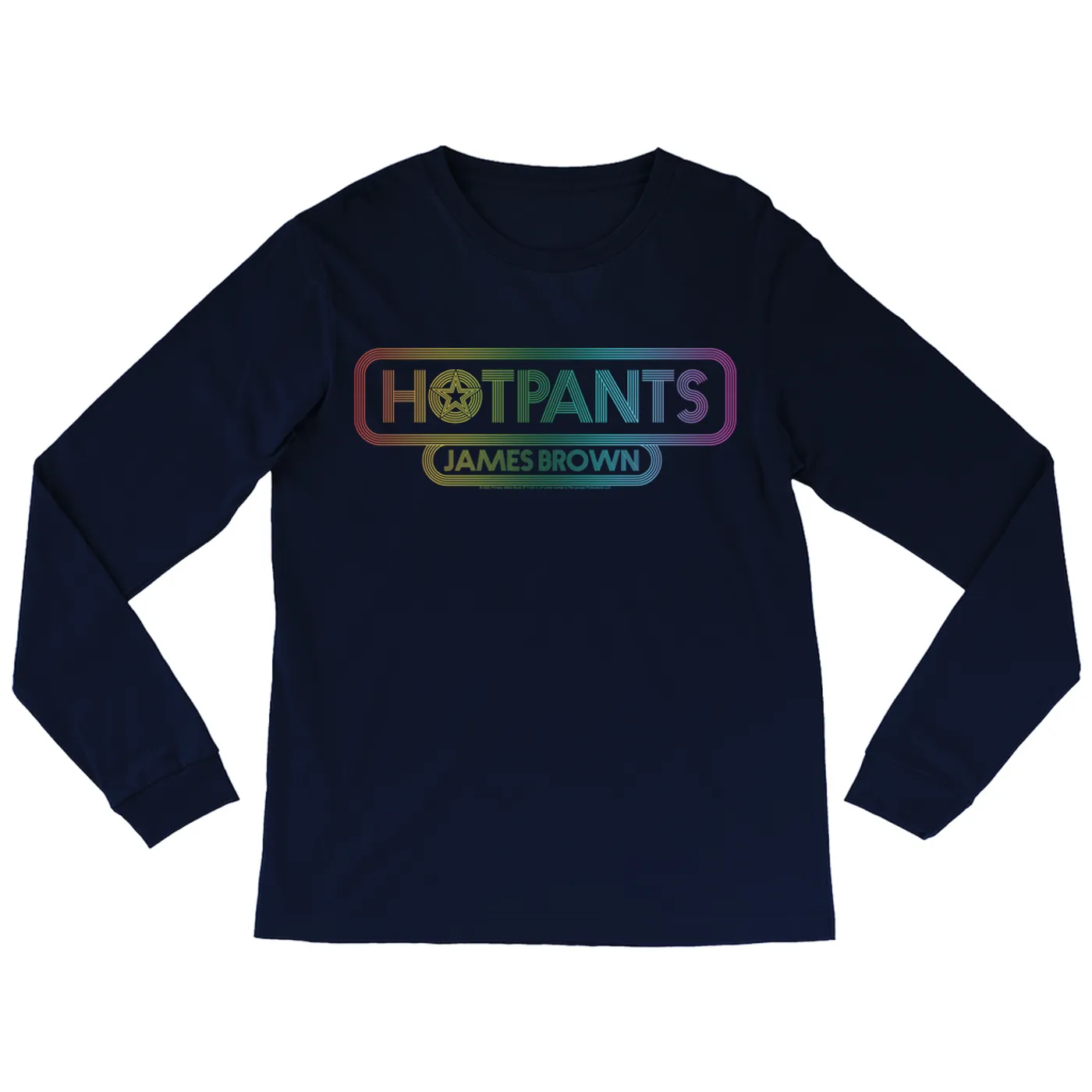 James Brown Long Sleeve Shirt | Hot Pants 70's Gradient Design James Brown Shirt