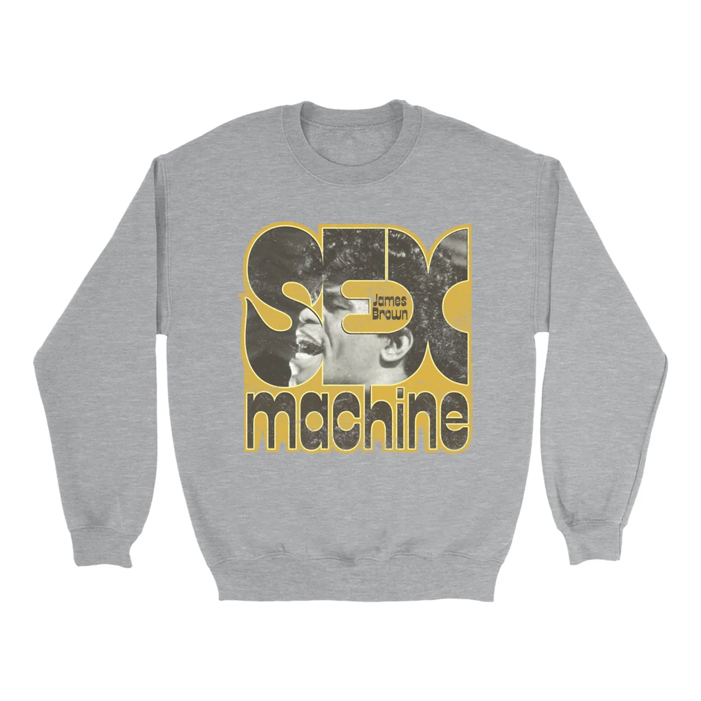James Brown Sweatshirt | Sex Machine In Yellow Design James Brown Sweatshirt