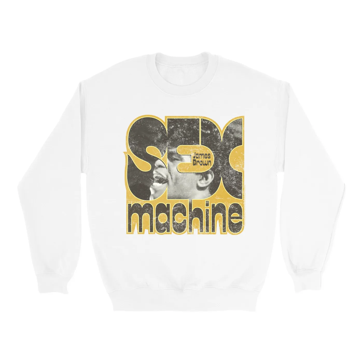 James Brown Sweatshirt | Sex Machine In Yellow Design James Brown Sweatshirt