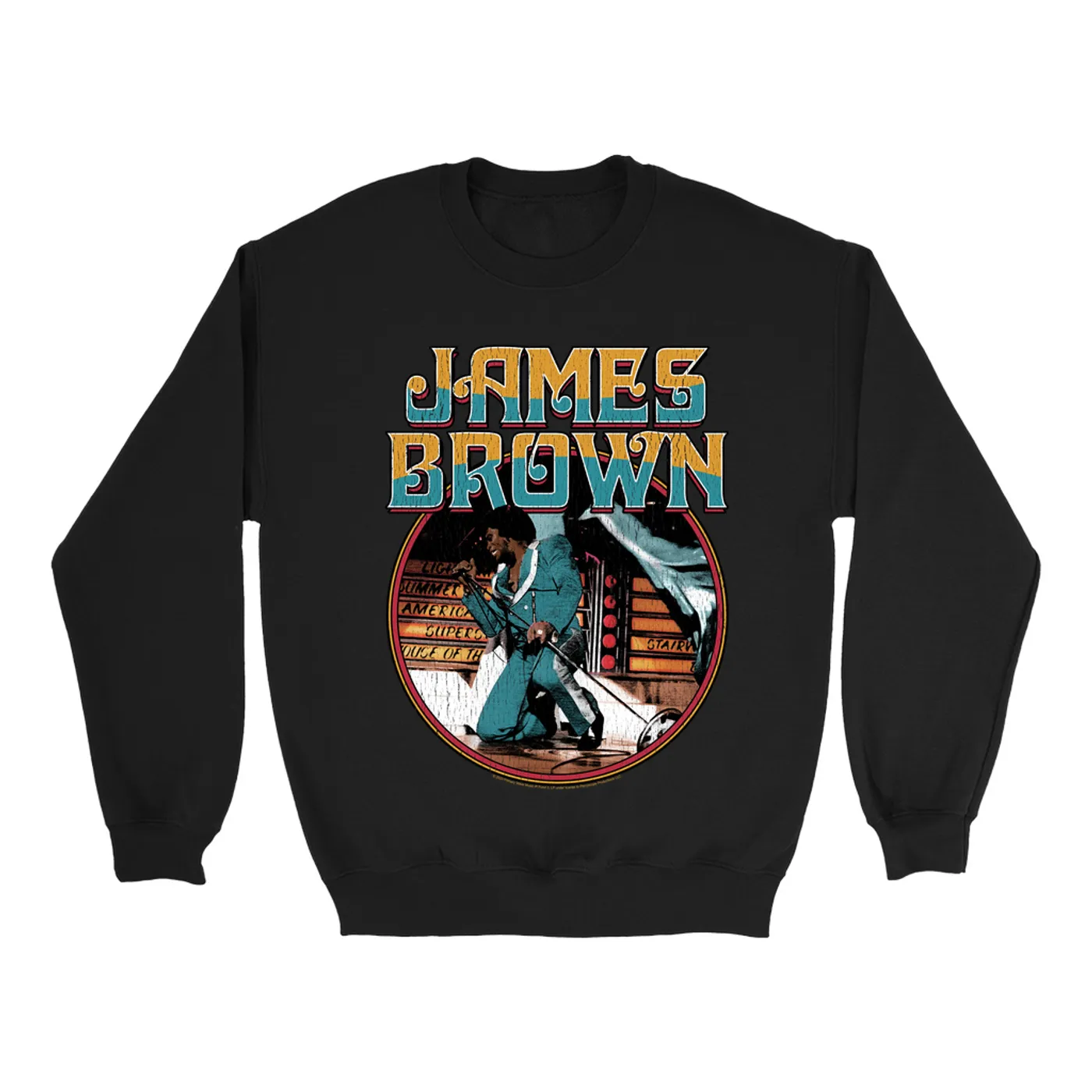 James Brown Sweatshirt | On Stage Performing Distressed James Brown Sweatshirt