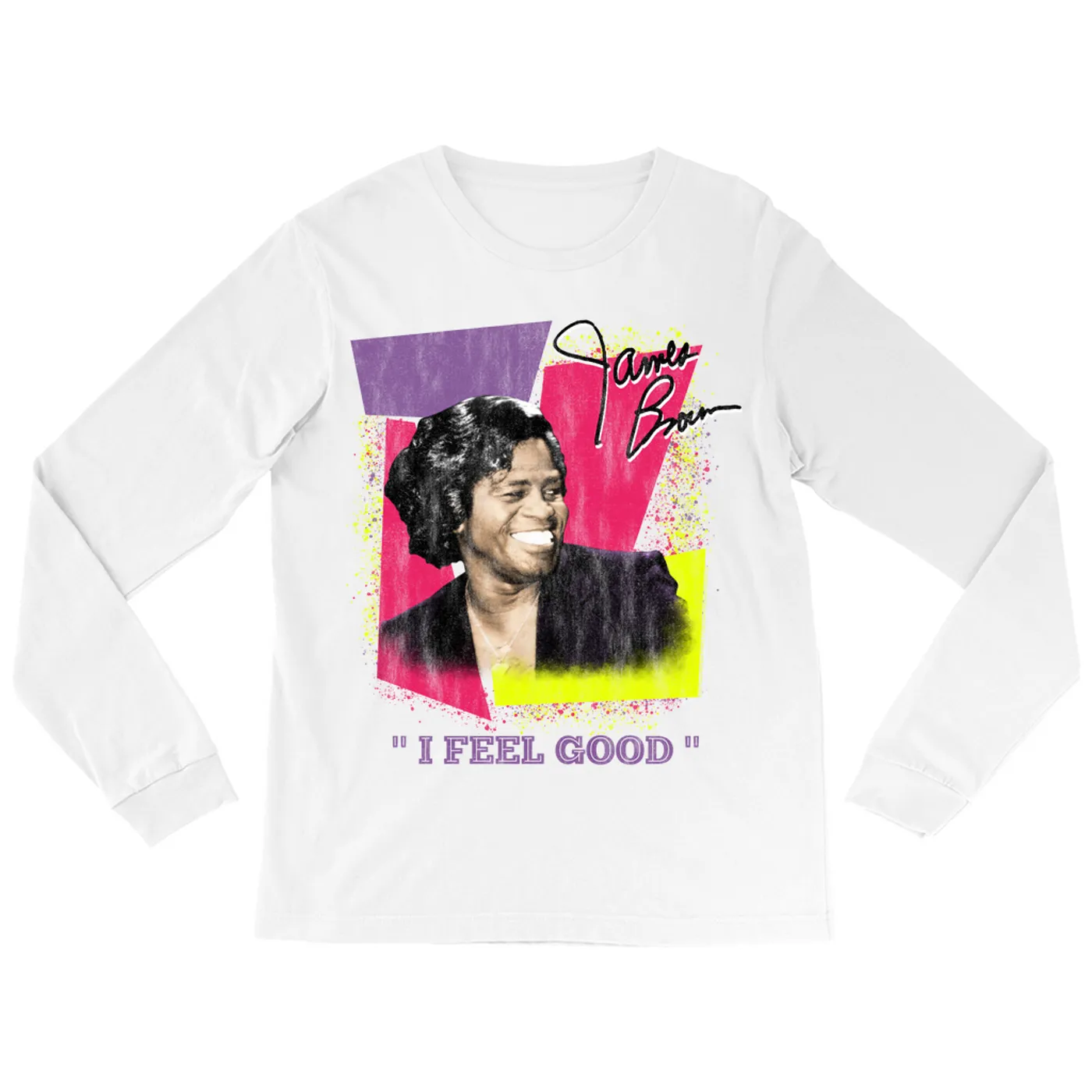 James Brown Long Sleeve Shirt | Neon I Feel Good James Brown Shirt