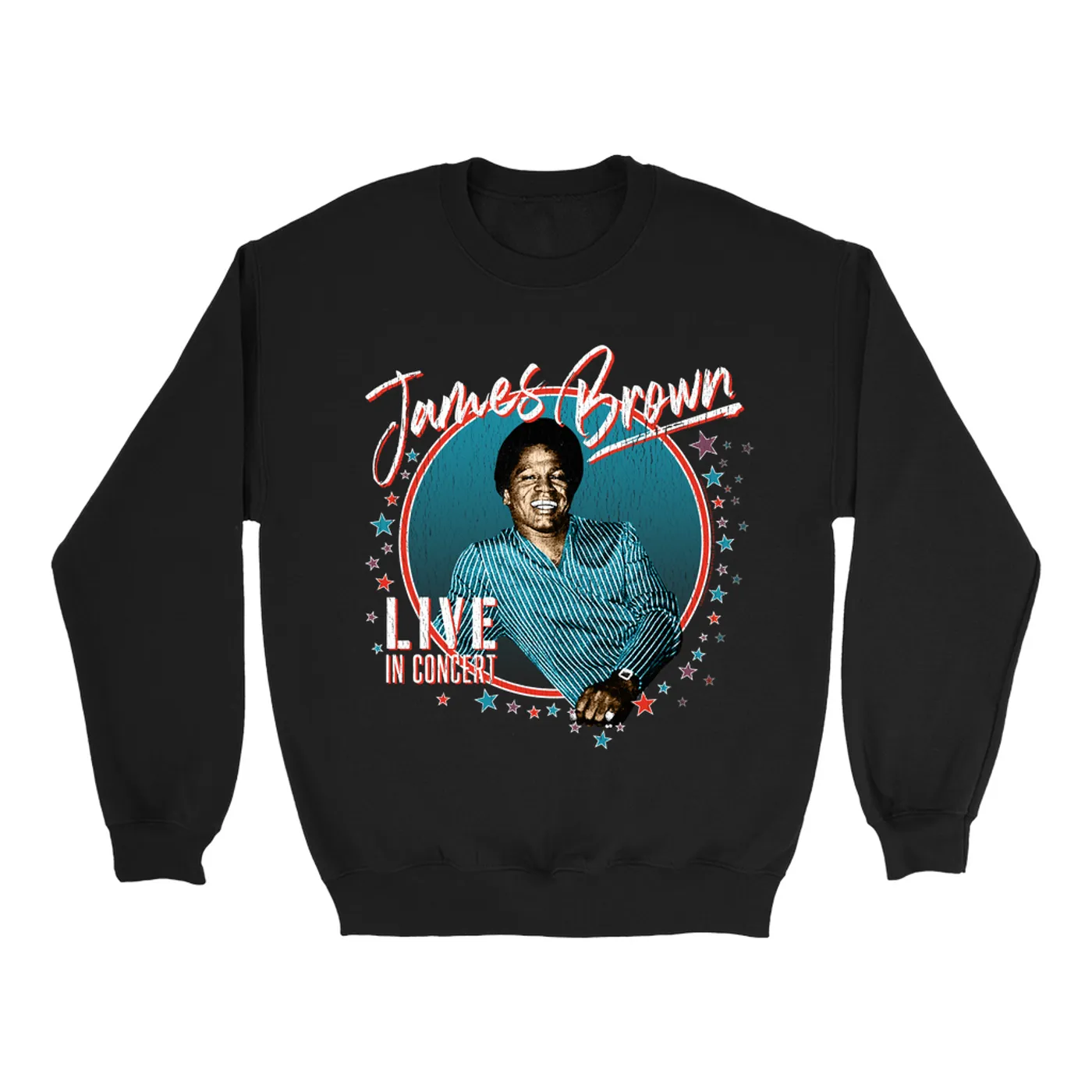 James Brown Sweatshirt | Live In Concert Distressed James Brown Sweatshirt