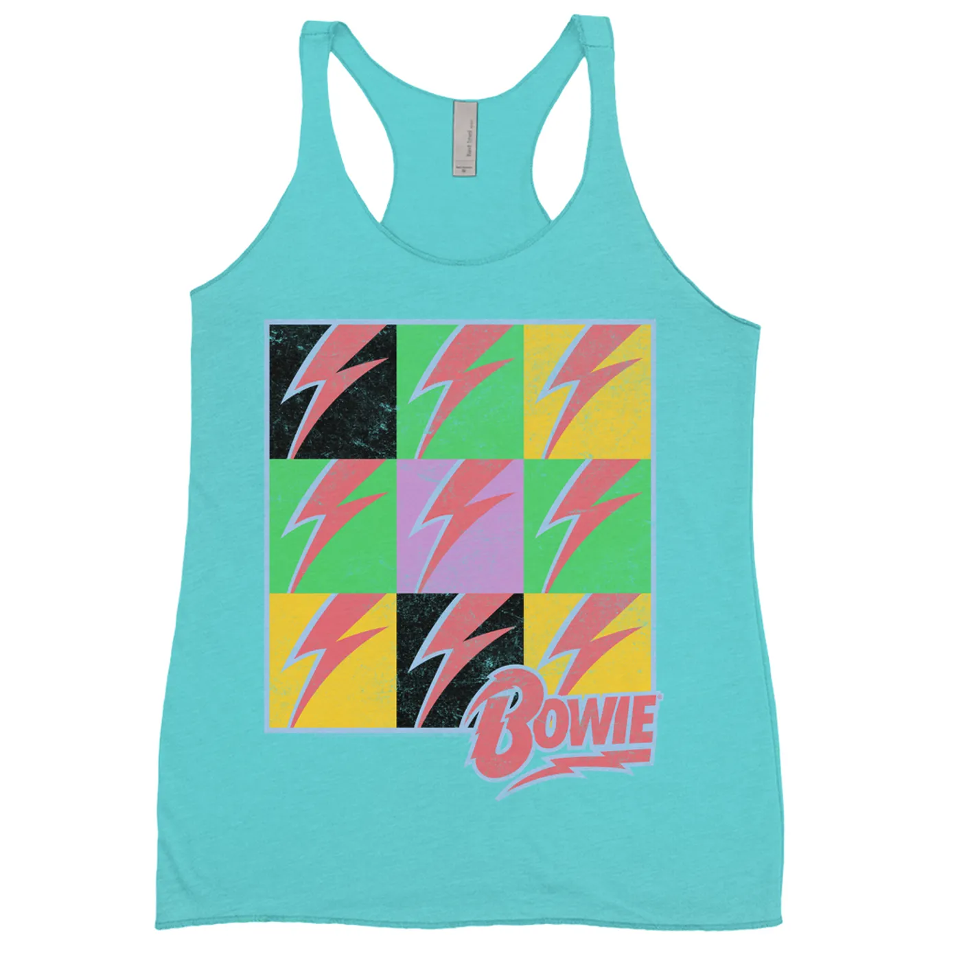 David Bowie Ladies' Tank Top | Pop Art Bolt Design Distressed David Bowie Shirt