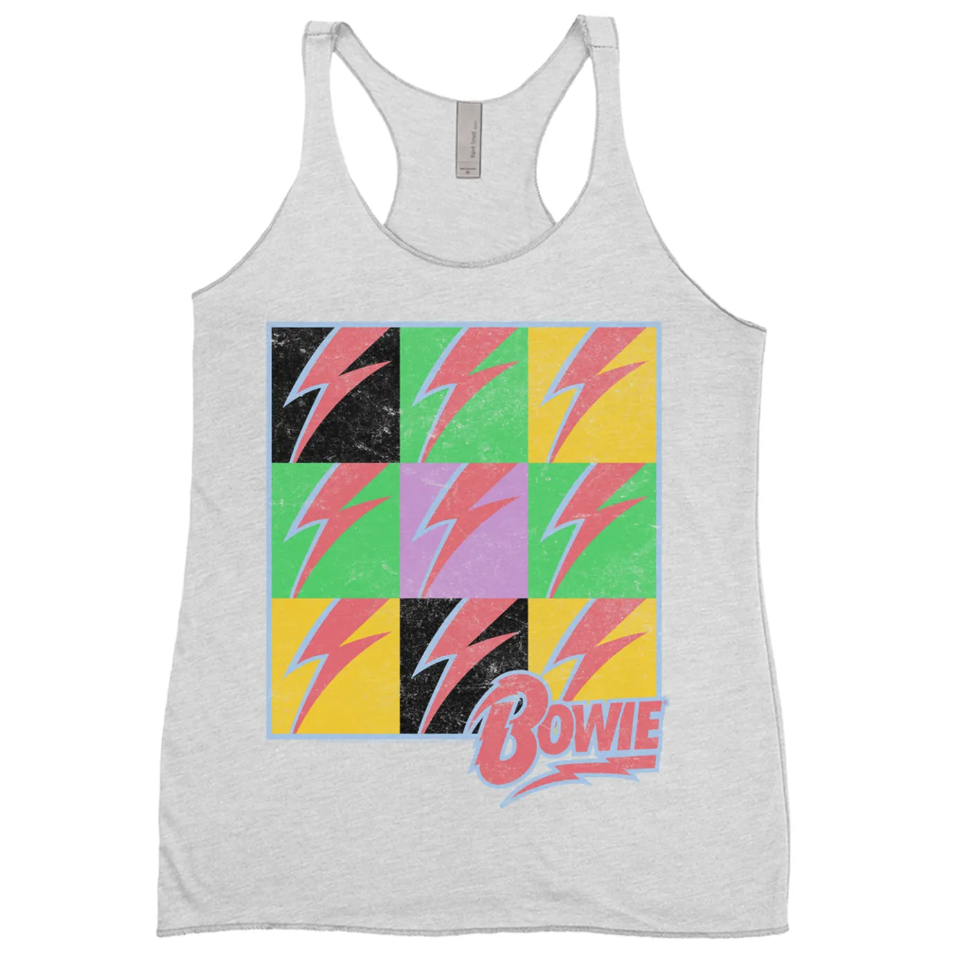 David Bowie Ladies' Tank Top | Pop Art Bolt Design Distressed David Bowie Shirt
