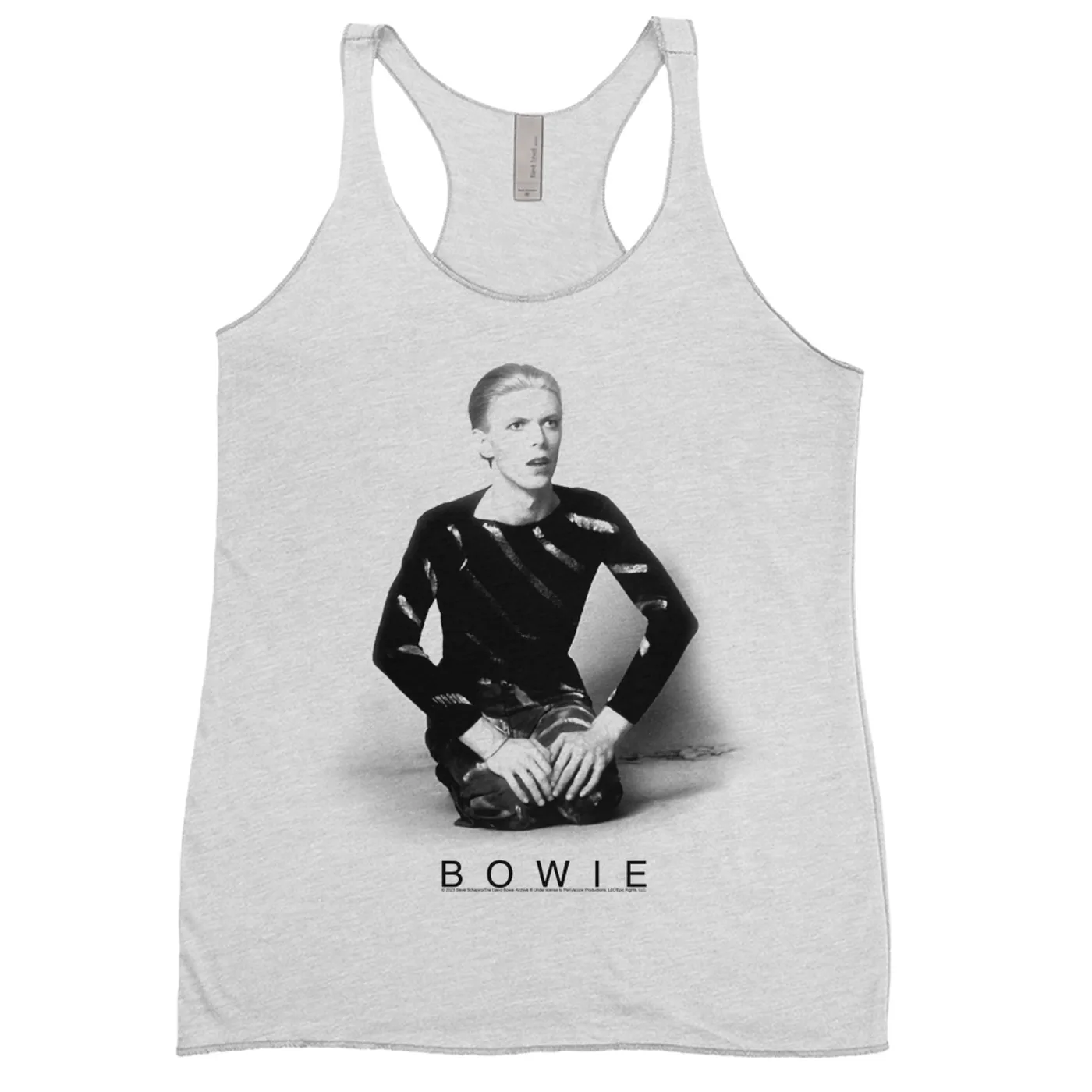 David Bowie Ladies' Tank Top | 1974 Black And White Photo David Bowie Shirt