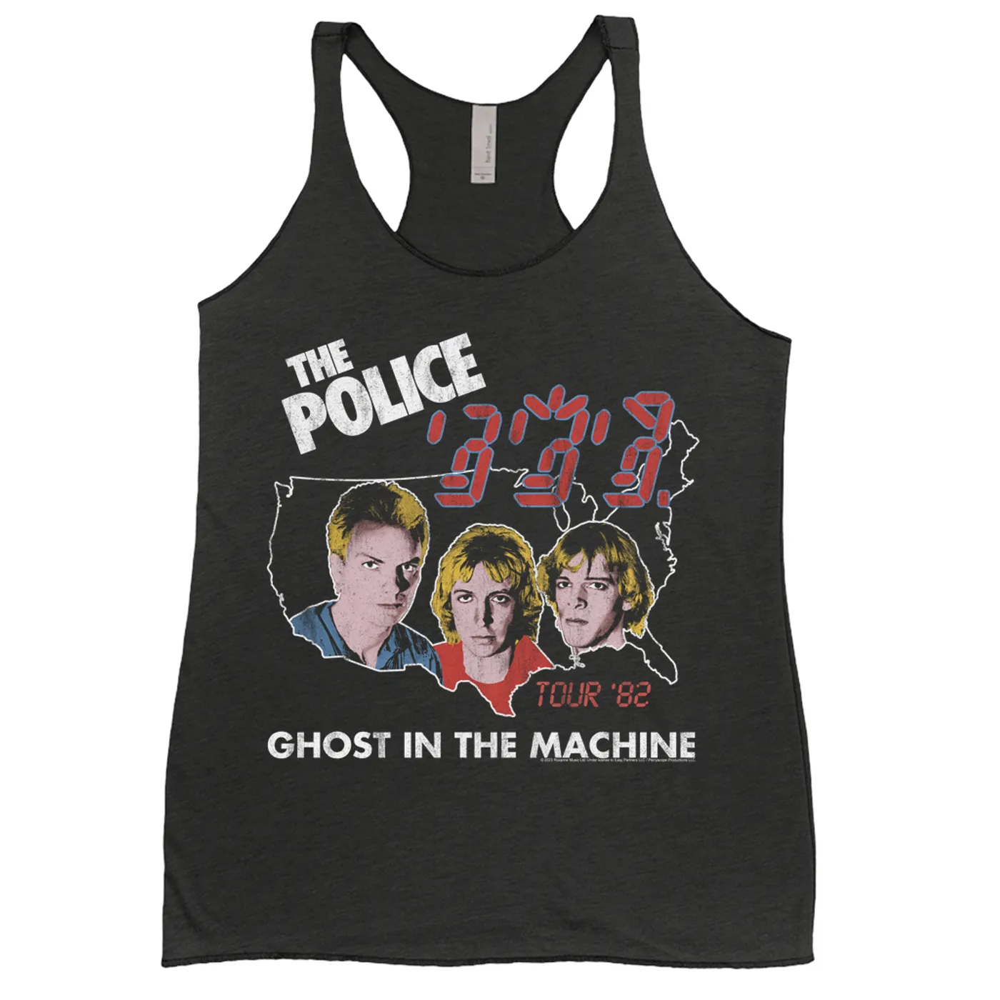 The Police Ladies' Tank Top | Ghost In The Machine U.S. 1982 Tour The Police Shirt