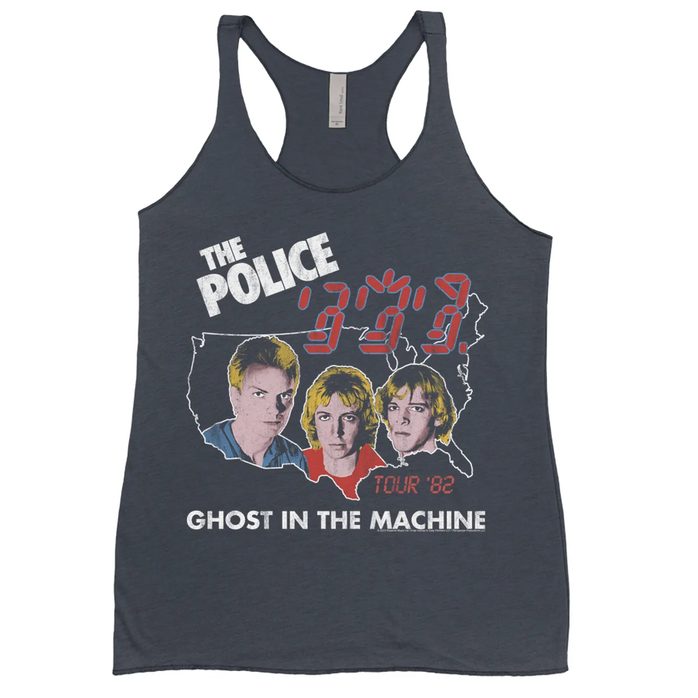 The Police Ladies' Tank Top | Ghost In The Machine U.S. 1982 Tour The Police Shirt