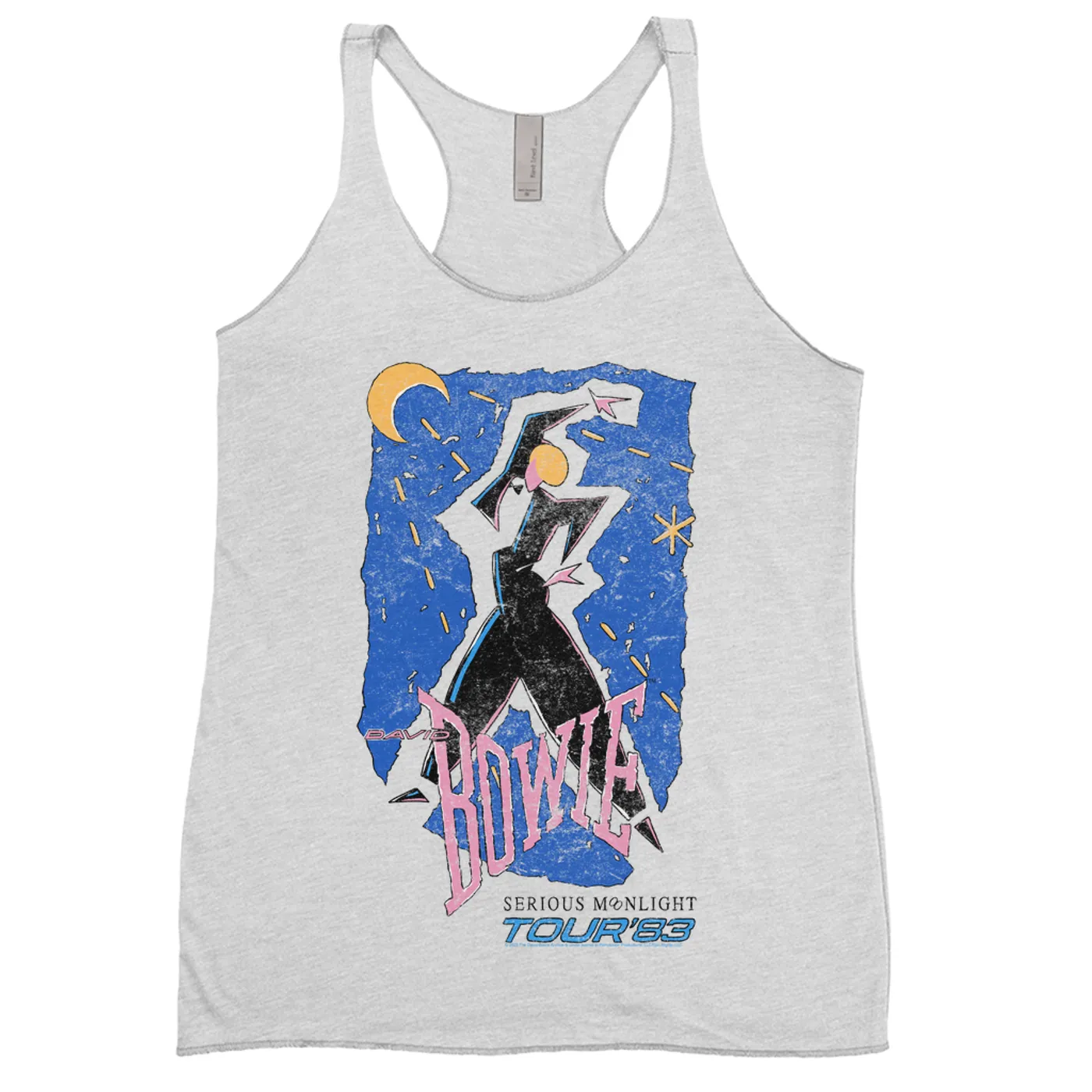 David Bowie Ladies' Tank Top | Serious Moonlight Tour 1984 Sketched (Merchbar Exclusive) David Bowie Shirt