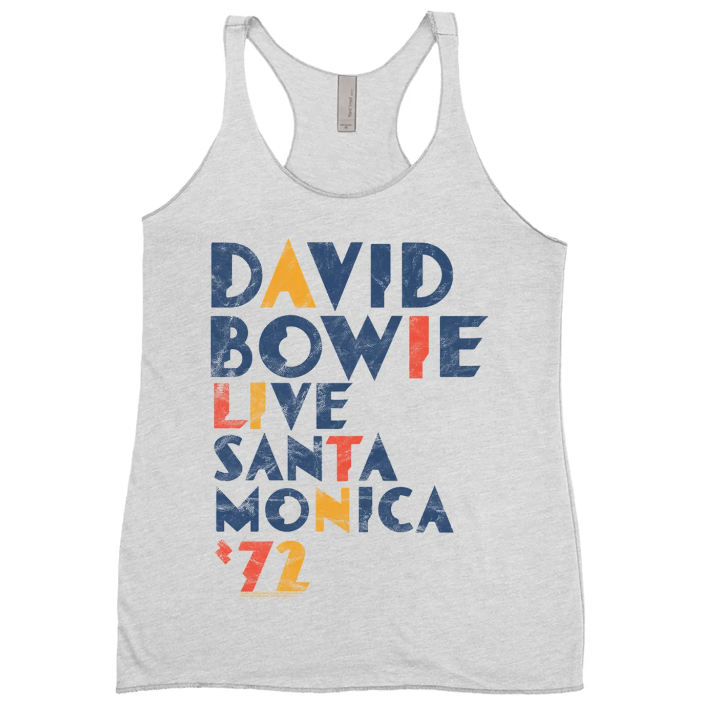 David Bowie Ladies' Tank Top | LIVE In Santa Monica 1972 Distressed David Bowie Shirt