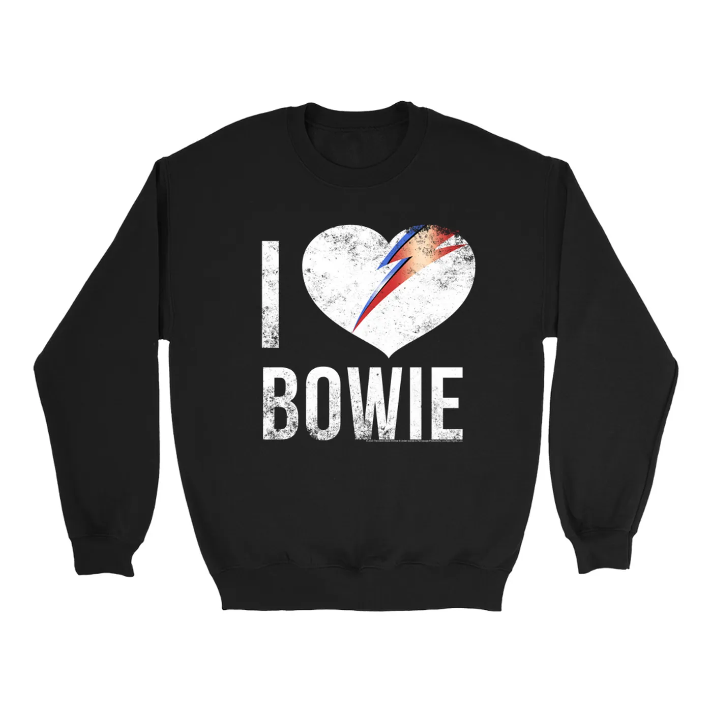 David Bowie Sweatshirt | I Heart Bowie Distressed David Bowie Sweatshirt