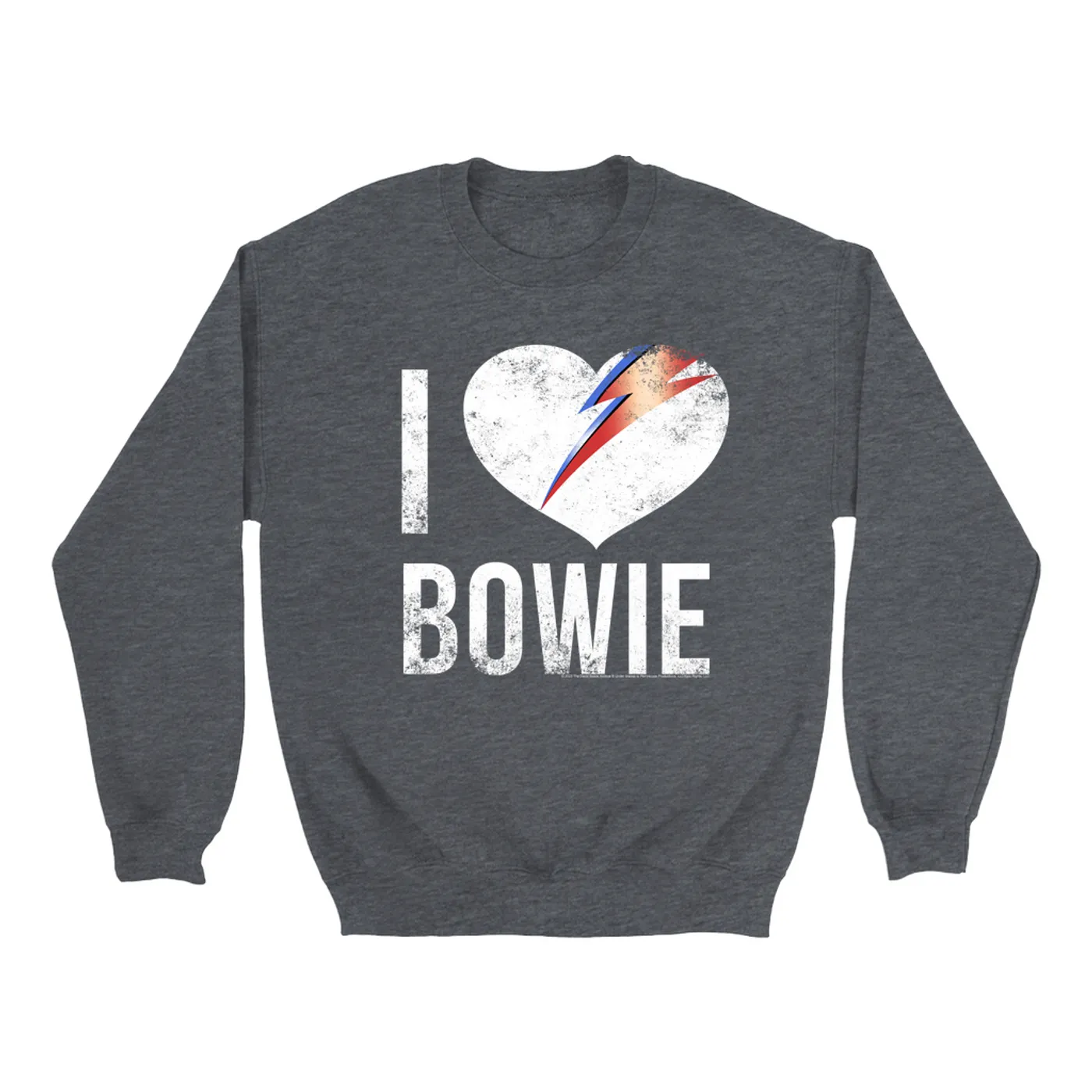David Bowie Sweatshirt | I Heart Bowie Distressed David Bowie Sweatshirt