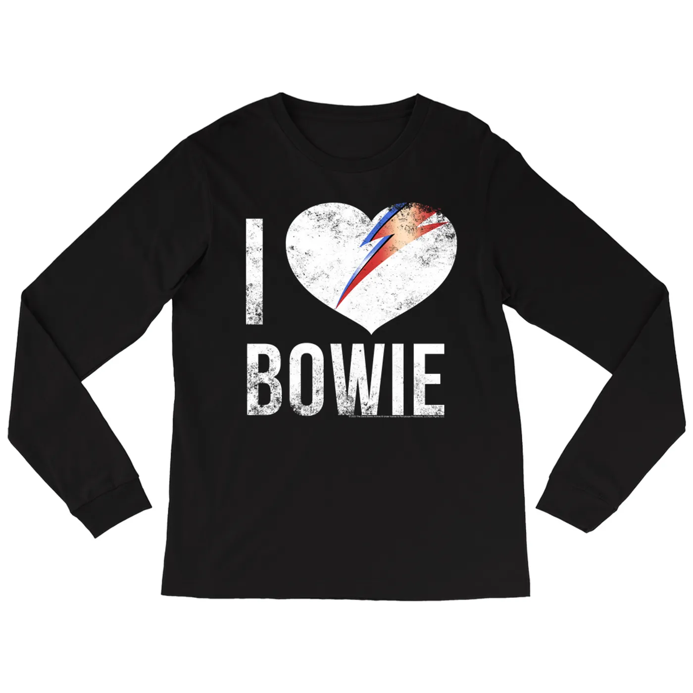 David Bowie Long Sleeve Shirt | I Heart Bowie Distressed David Bowie Shirt