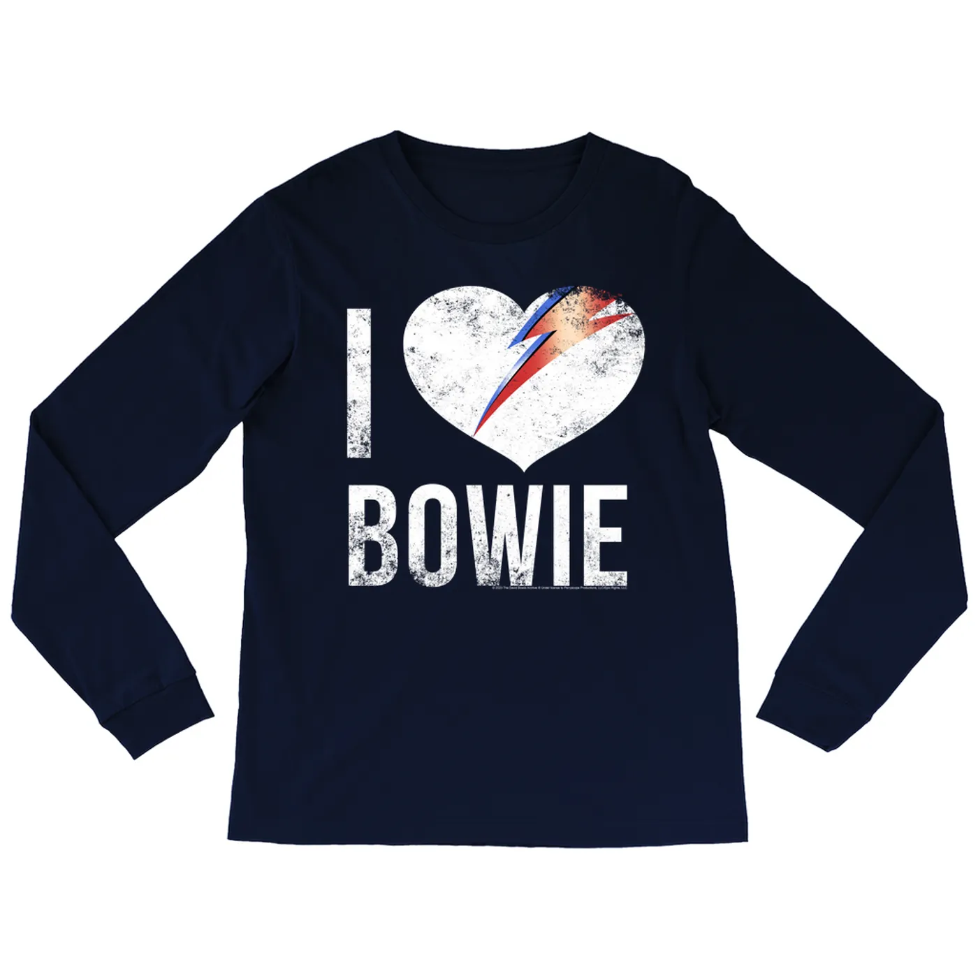 David Bowie Long Sleeve Shirt | I Heart Bowie Distressed David Bowie Shirt