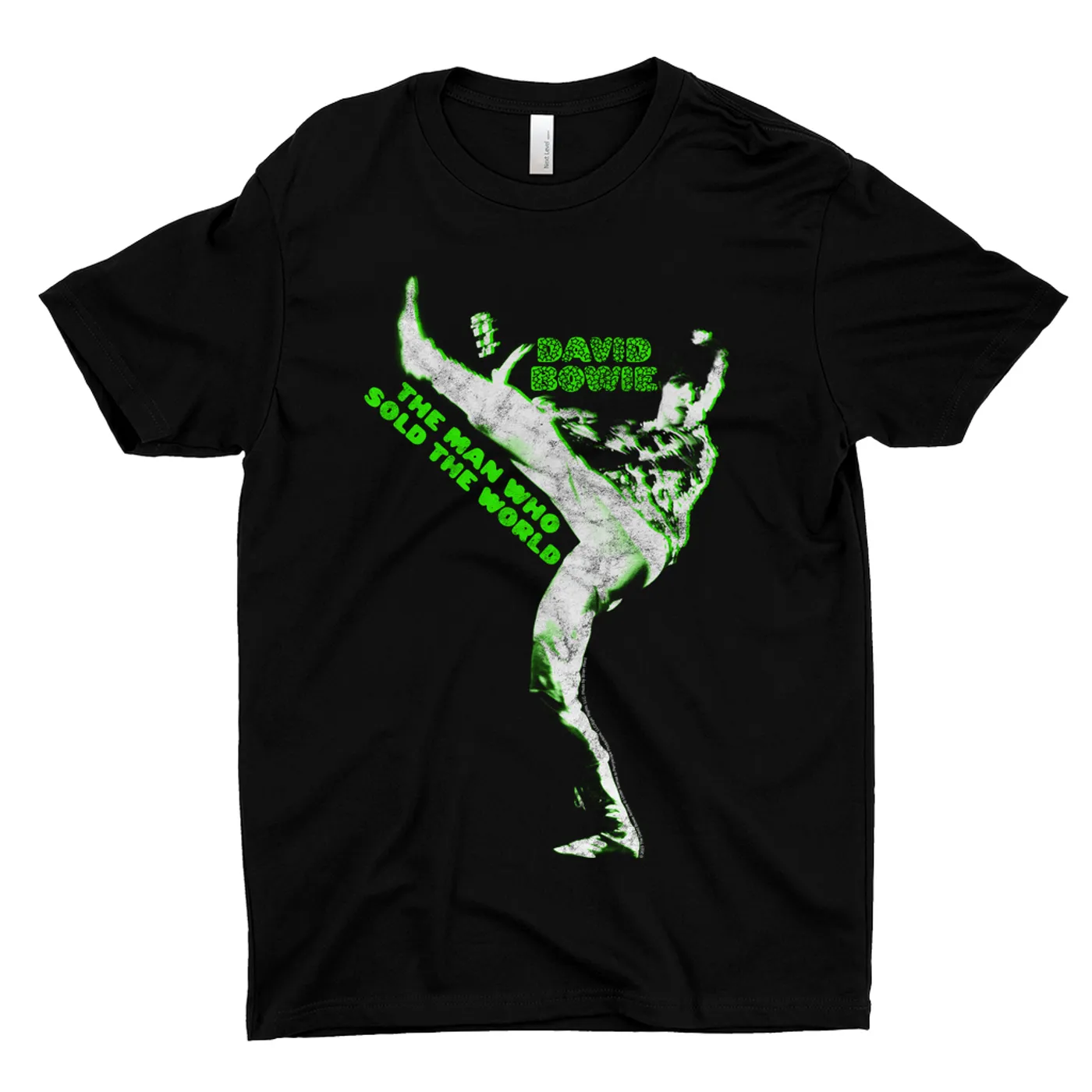 David Bowie T-Shirt | Neon Green The Man Who Sold The World David Bowie Shirt