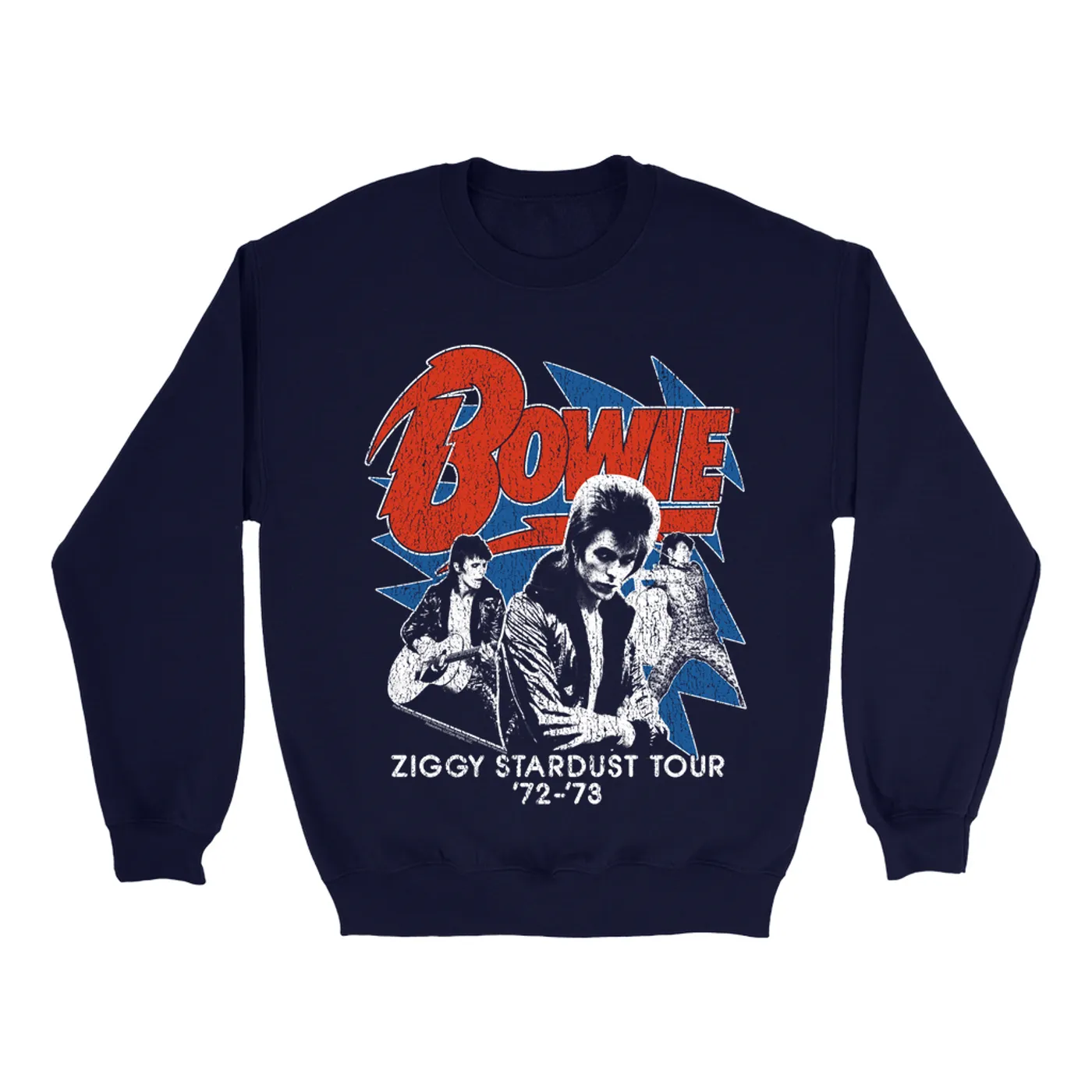 David Bowie Sweatshirt | Diamond Dogs Tour 1974 Distressed David Bowie Sweatshirt