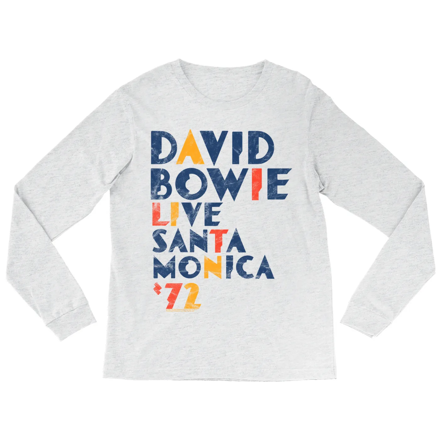 David Bowie Long Sleeve Shirt | LIVE In Santa Monica 1972 Distressed David Bowie Shirt