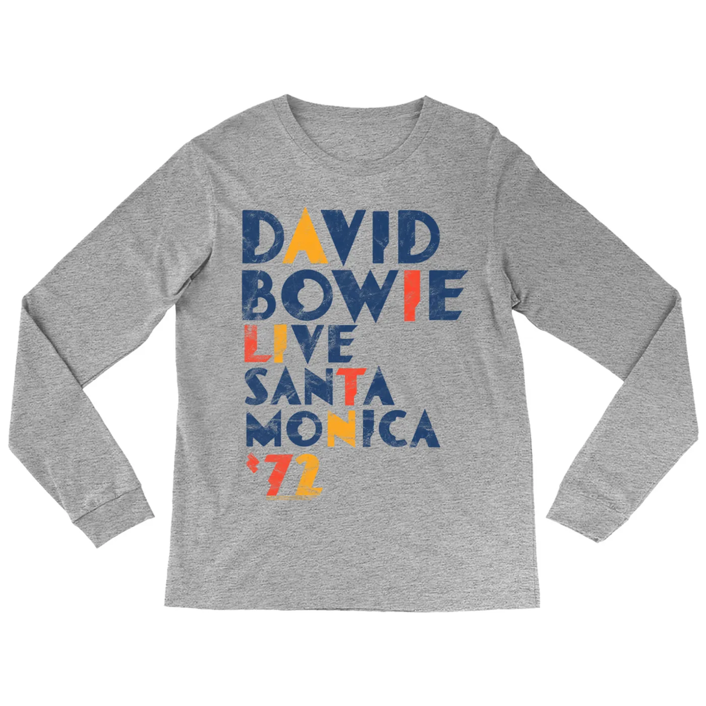 David Bowie Long Sleeve Shirt | LIVE In Santa Monica 1972 Distressed David Bowie Shirt
