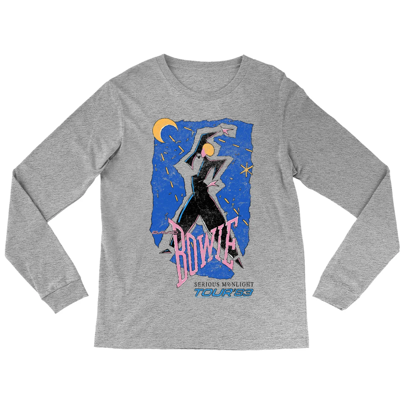 David Bowie Long Sleeve Shirt | Serious Moonlight Tour 1984 Sketched (Merchbar Exclusive) David Bowie Shirt