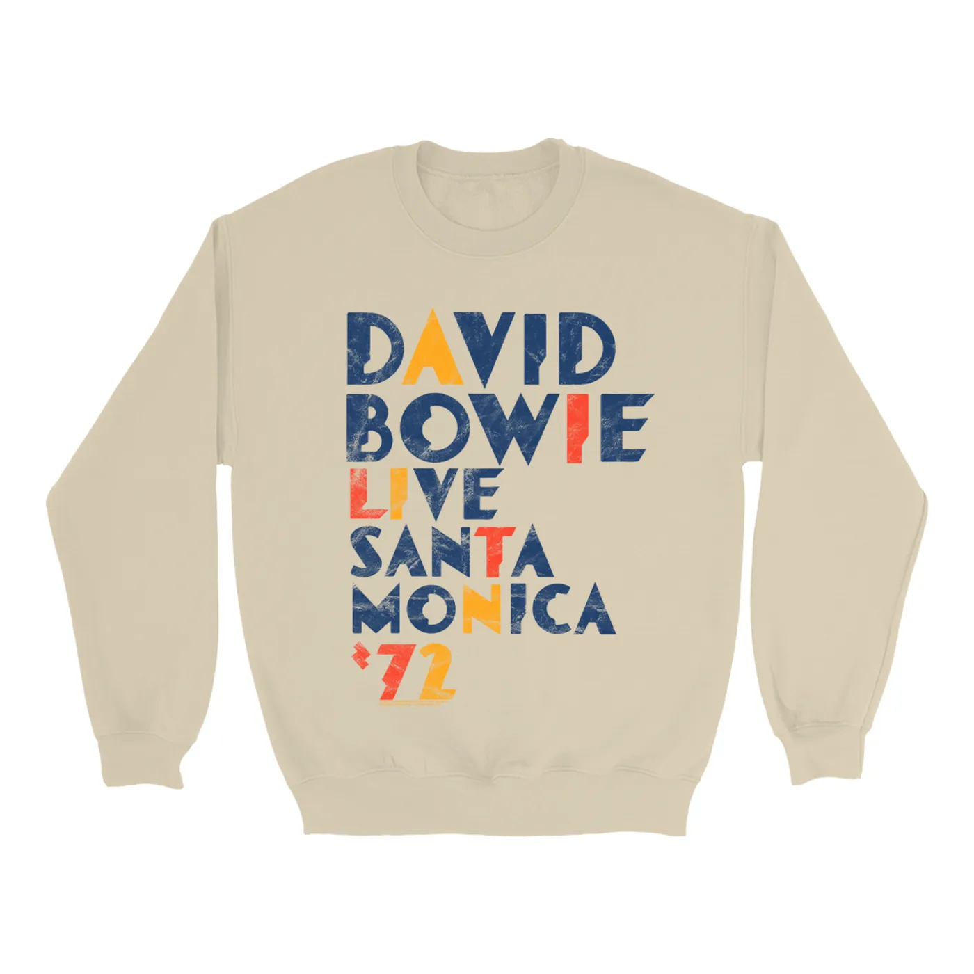 David Bowie Sweatshirt | LIVE In Santa Monica 1972 Distressed David Bowie Sweatshirt