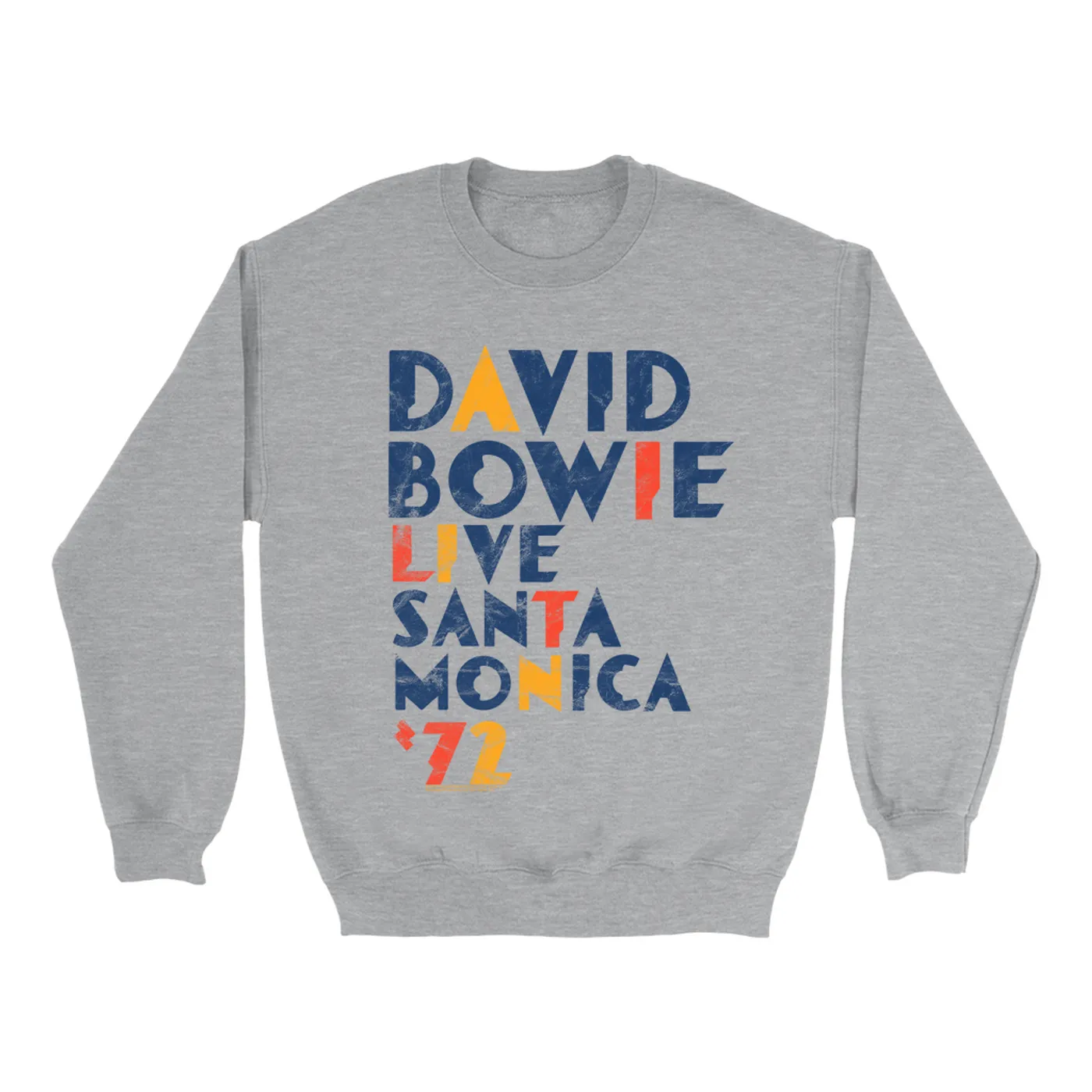 David Bowie Sweatshirt | LIVE In Santa Monica 1972 Distressed David Bowie Sweatshirt
