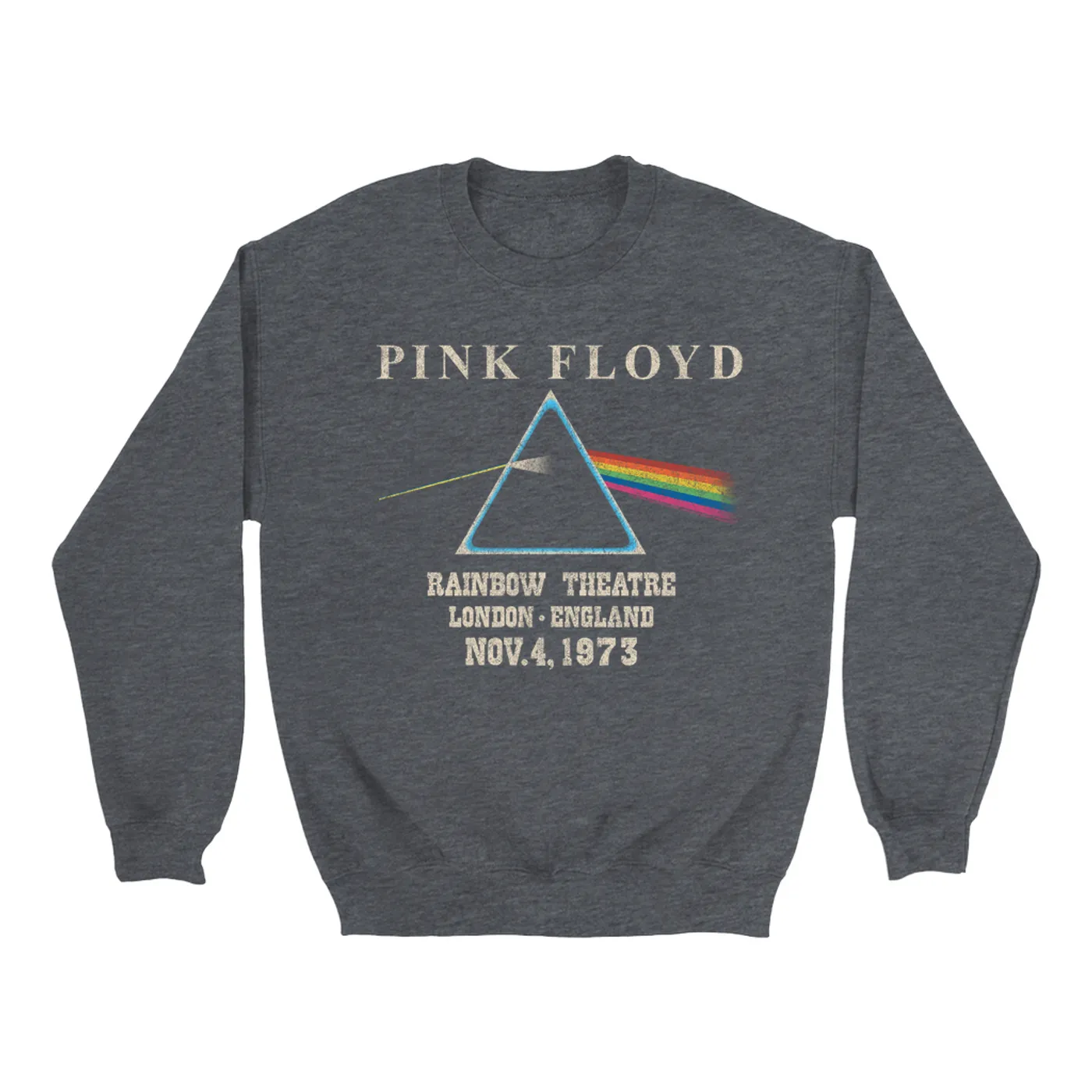 Pink Floyd Sweatshirt | Rainbow Theatre 1973 Distressed Pink Floyd Sweatshirt