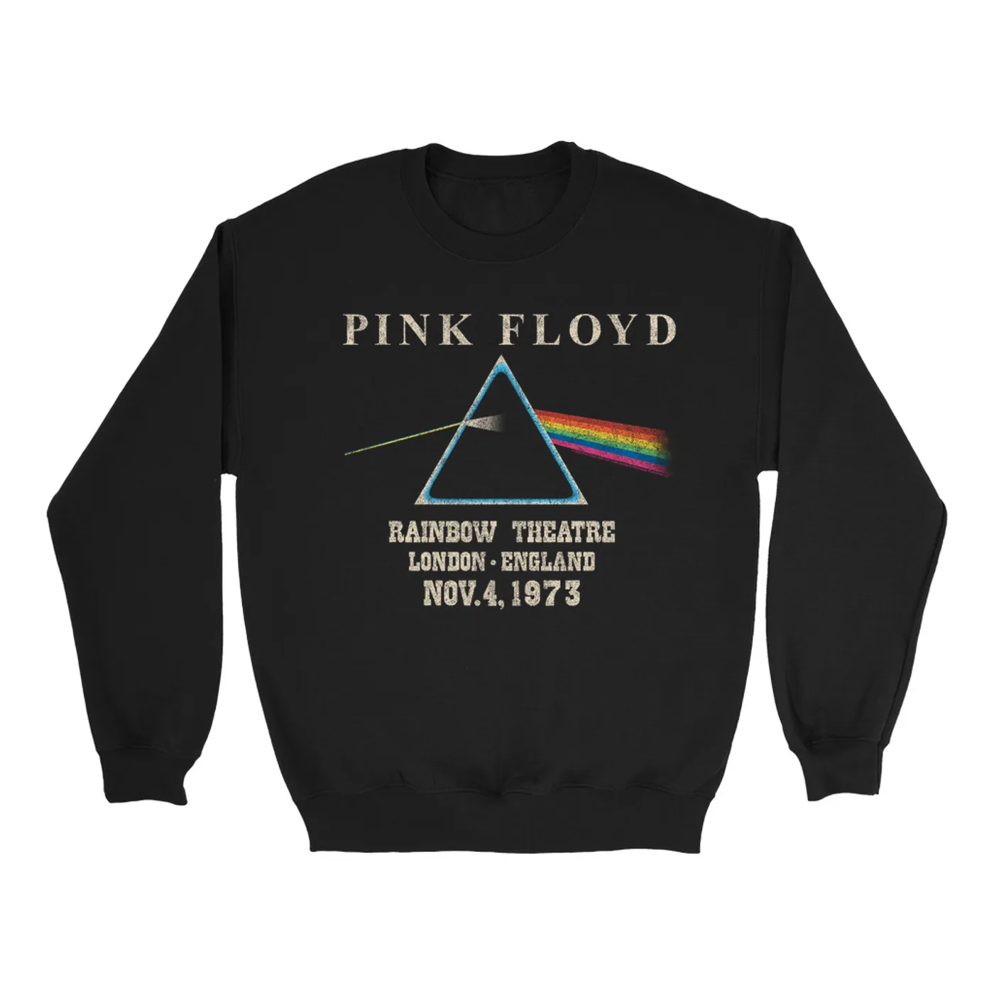 Pink Floyd Sweatshirt | Rainbow Theatre 1973 Distressed Pink Floyd Sweatshirt