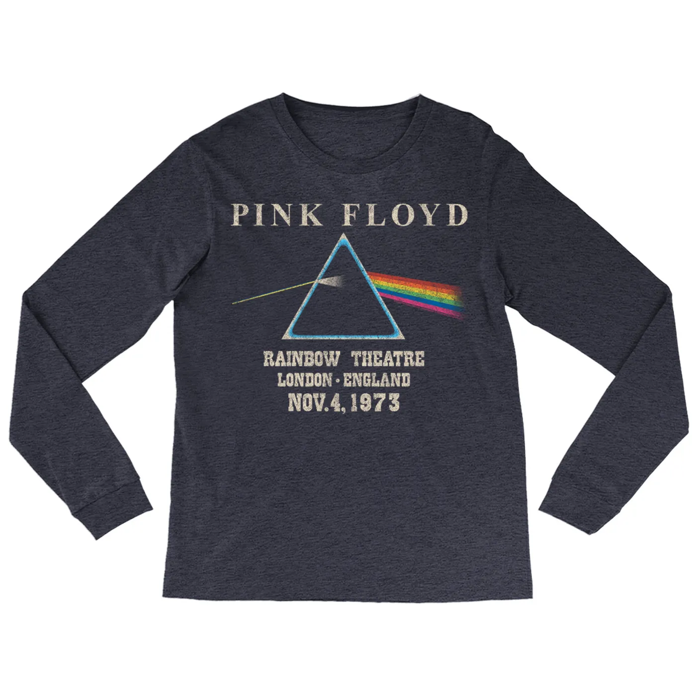 Pink Floyd Long Sleeve Shirt | Rainbow Theatre 1973 Distressed Pink Floyd Shirt