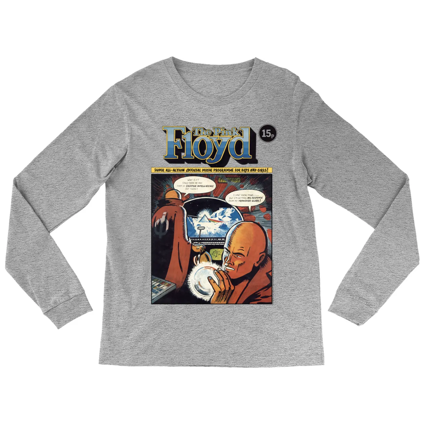 Pink Floyd Long Sleeve Shirt | Dark Side Of The Moon Comic Pink Floyd Shirt