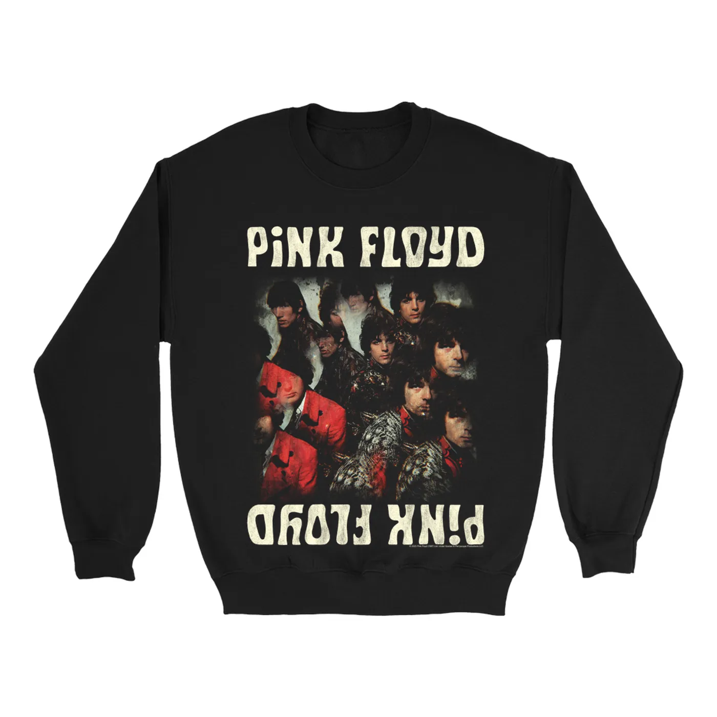 Pink Floyd Sweatshirt | The Piper Mirror Image Distressed (Merchbar Exclusive) Pink Floyd Sweatshirt
