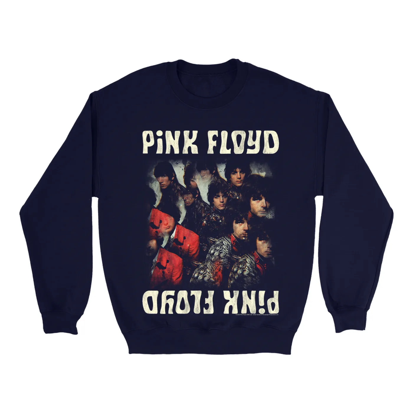 Pink Floyd Sweatshirt | The Piper Mirror Image Distressed (Merchbar Exclusive) Pink Floyd Sweatshirt