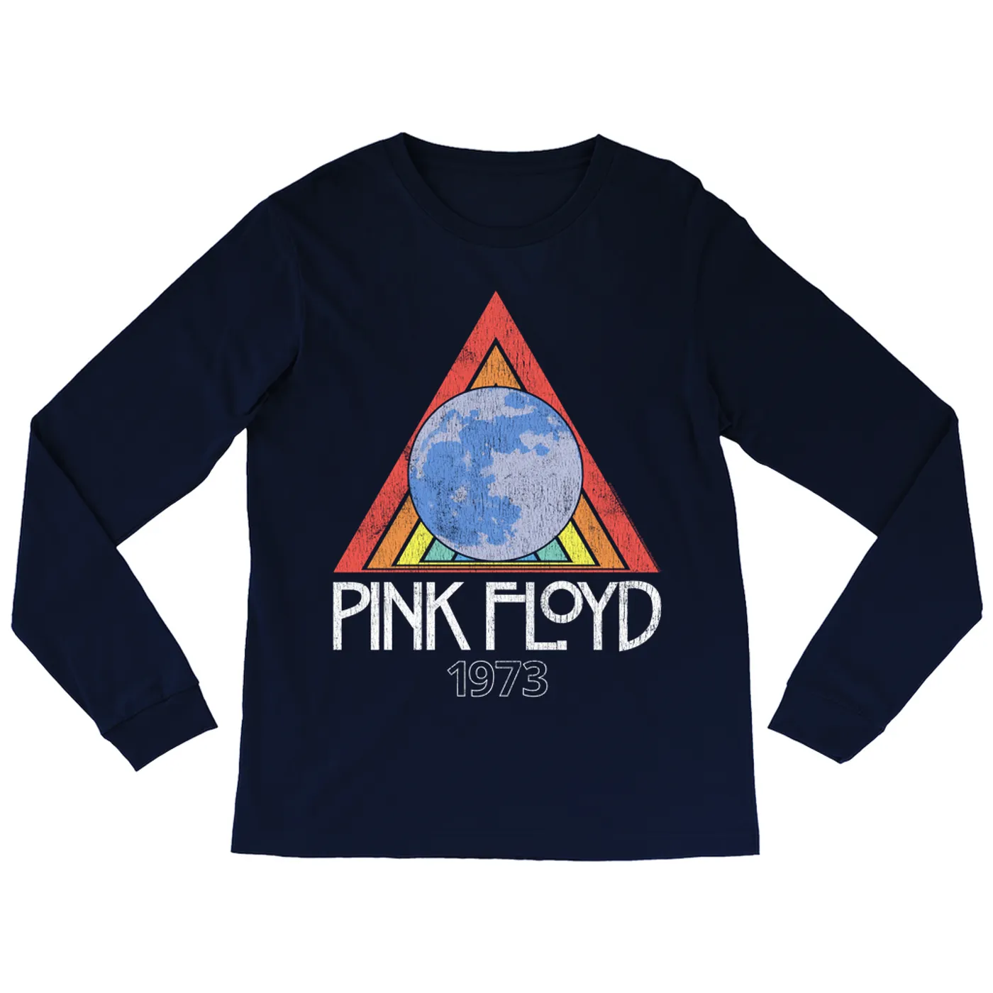 Pink Floyd Long Sleeve Shirt | 1973 Gone Global Distressed Pink Floyd Shirt