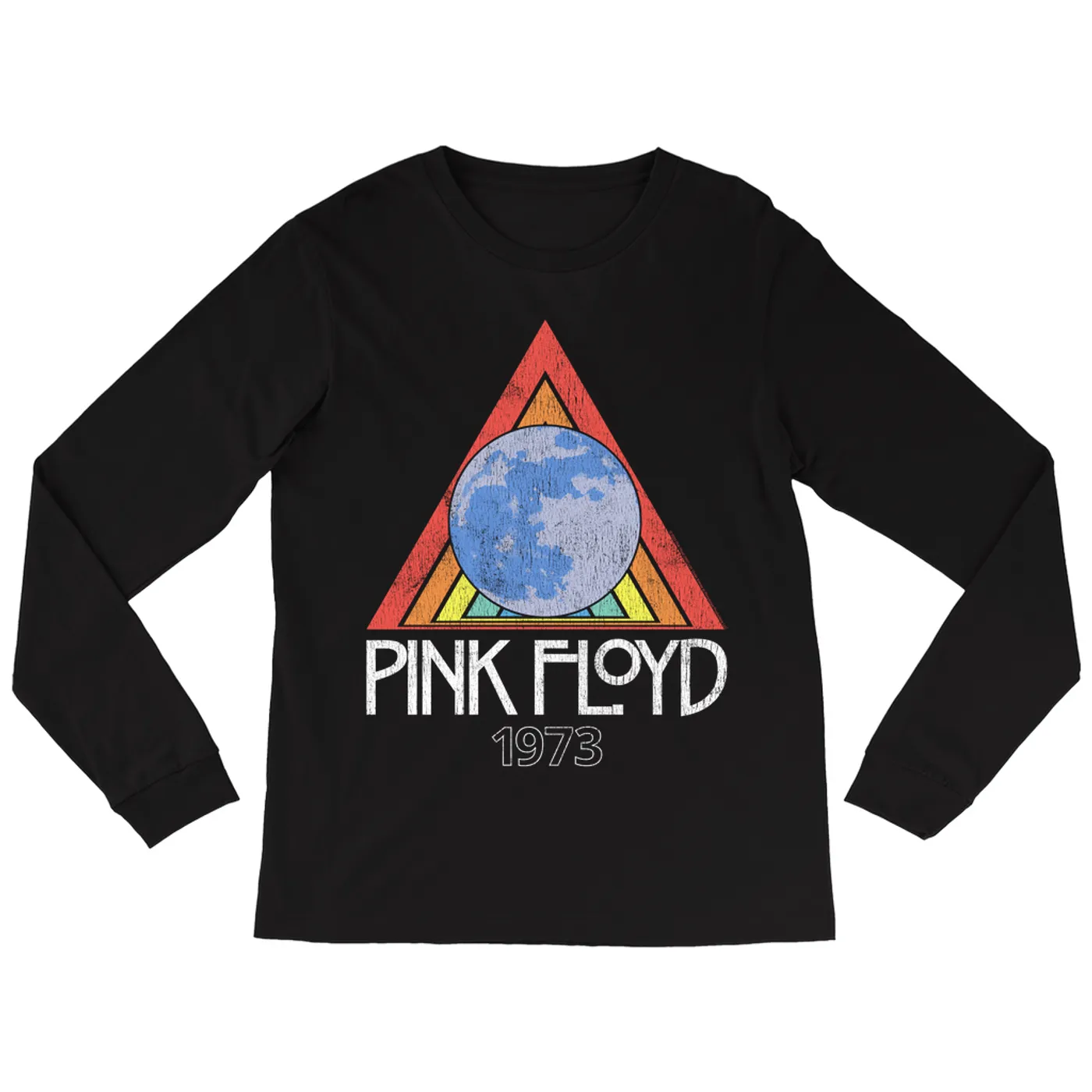 Pink Floyd Long Sleeve Shirt | 1973 Gone Global Distressed Pink Floyd Shirt