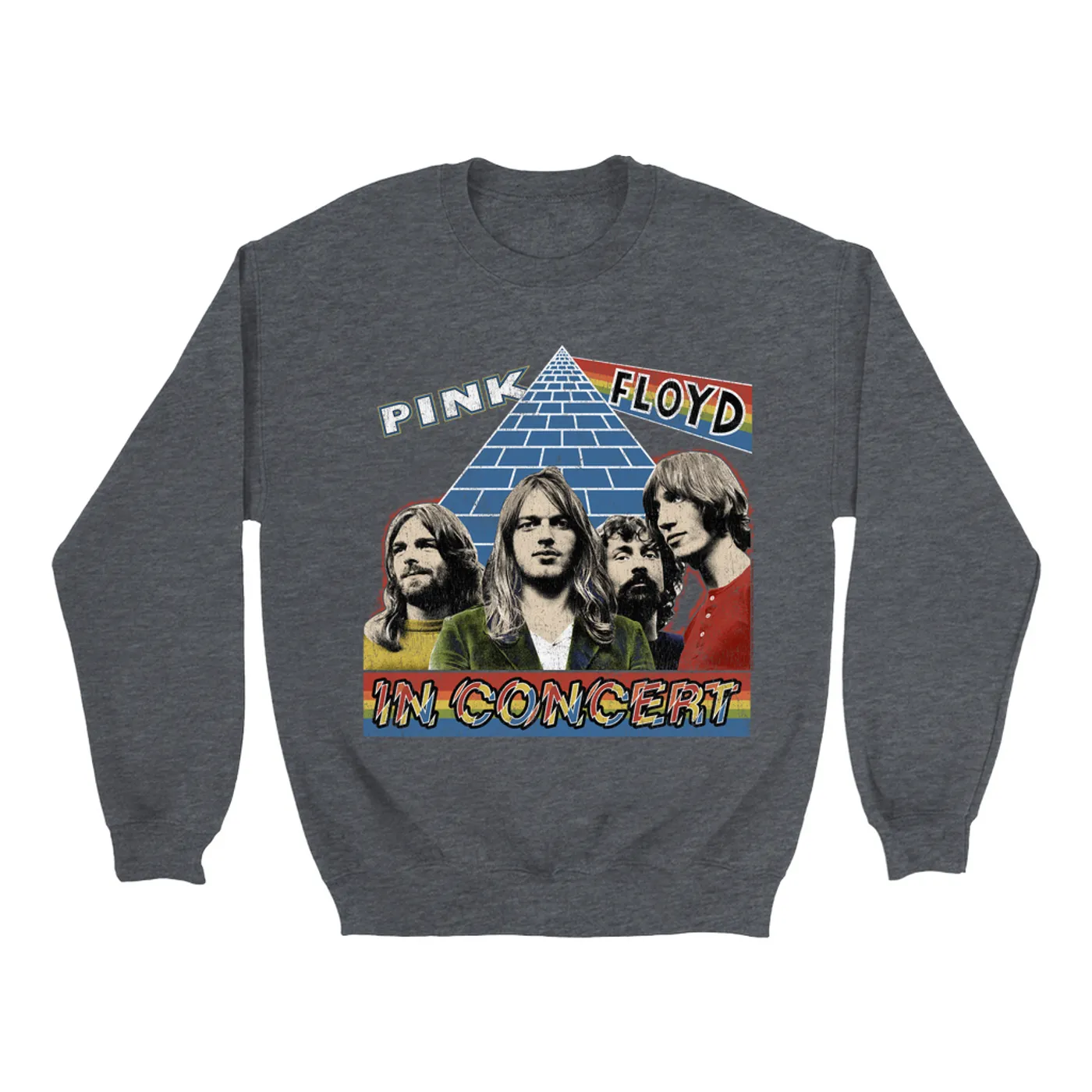 Pink Floyd Sweatshirt | Dark Side Of The Moon In Concert Distressed Pink Floyd Sweatshirt