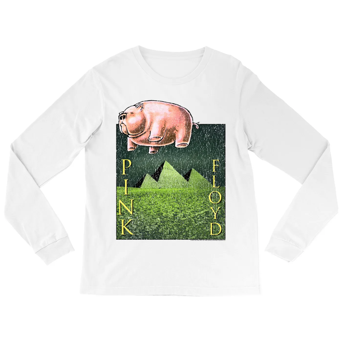 Pink Floyd Long Sleeve Shirt | Animals Meets The Pyramids Distressed Pink Floyd Shirt
