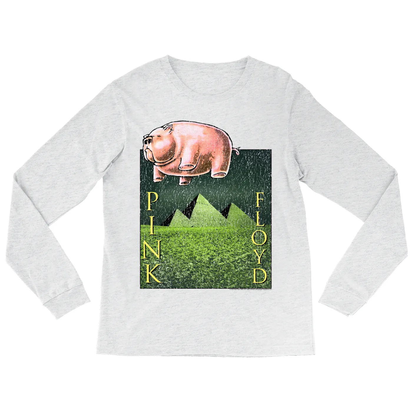 Pink Floyd Long Sleeve Shirt | Animals Meets The Pyramids Distressed Pink Floyd Shirt