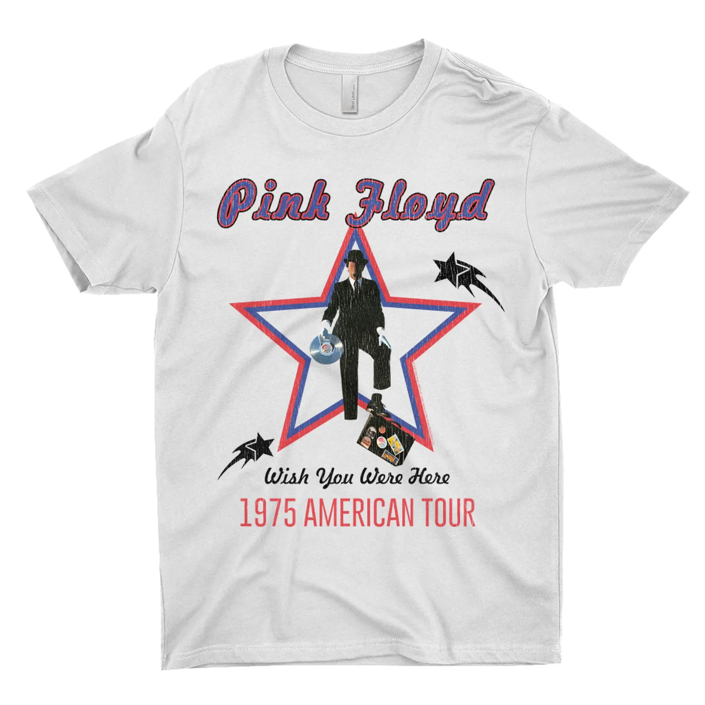 Pink Floyd T-Shirt | Wish You Were Here 1975 American Tour Distressed Pink Floyd Shirt
