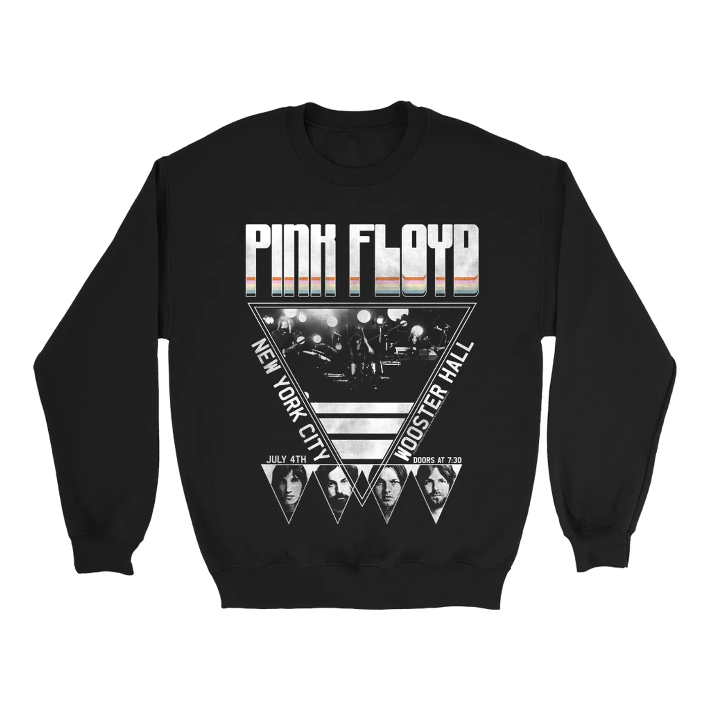 Pink Floyd Sweatshirt | NYC LIVE In Concert 4th Of July Distressed (Merchbar Exclusive) Pink Floyd Sweatshirt