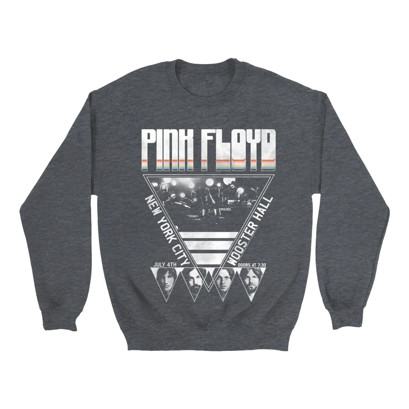 Pink Floyd Sweatshirt | NYC LIVE In Concert 4th Of July Distressed (Merchbar Exclusive) Pink Floyd Sweatshirt
