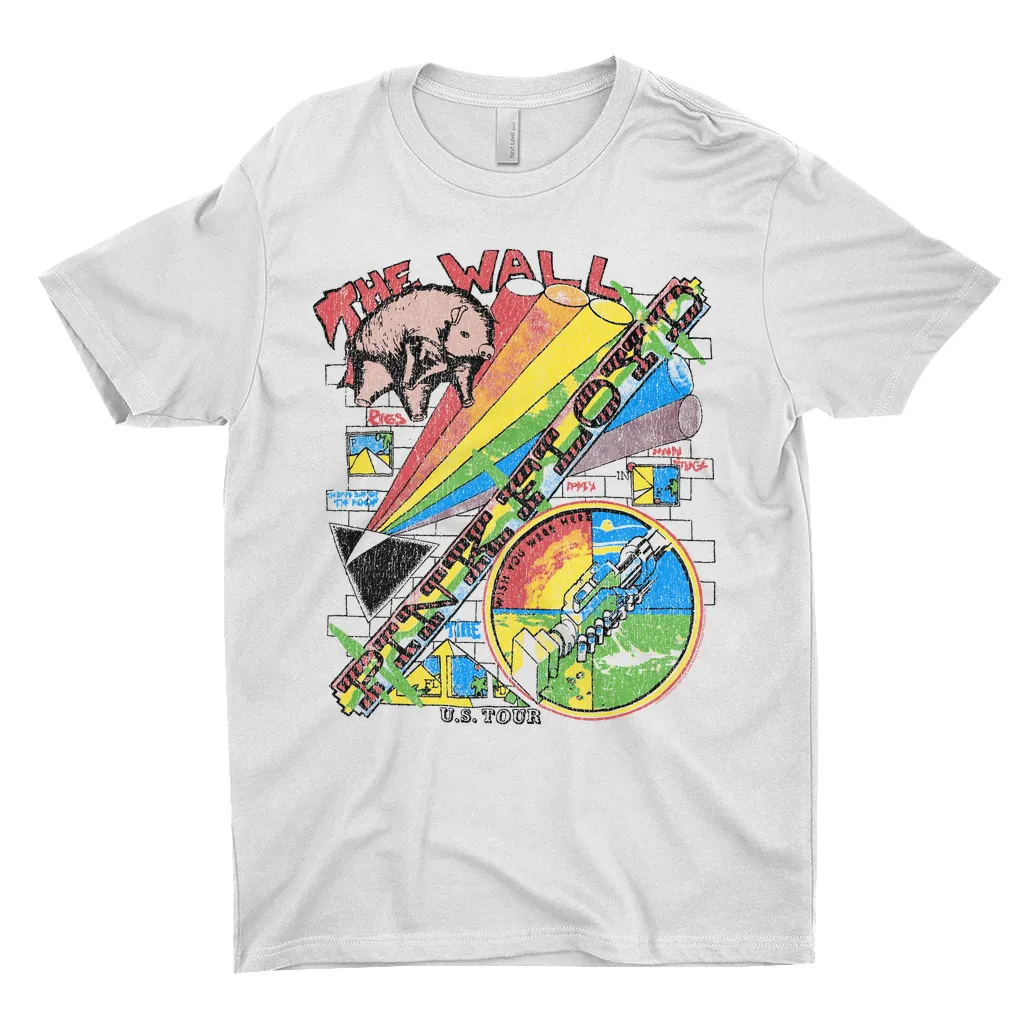 T-Shirt | The Wall U.S. Tour Sketch Distressed Shirt