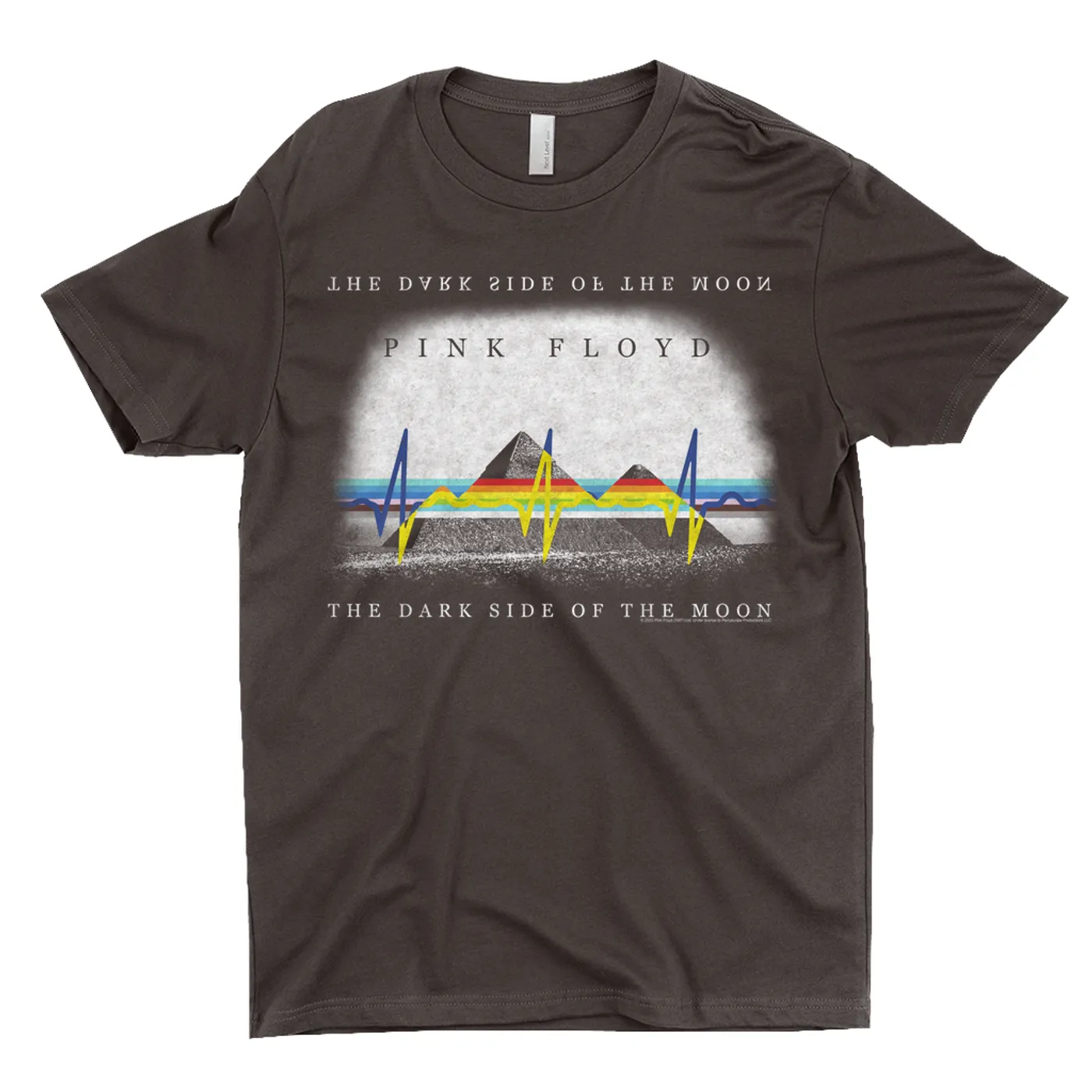 Pink Floyd T-Shirt | Dark Side Of The Moon Pyramid Reflection Distressed Pink Floyd Shirt