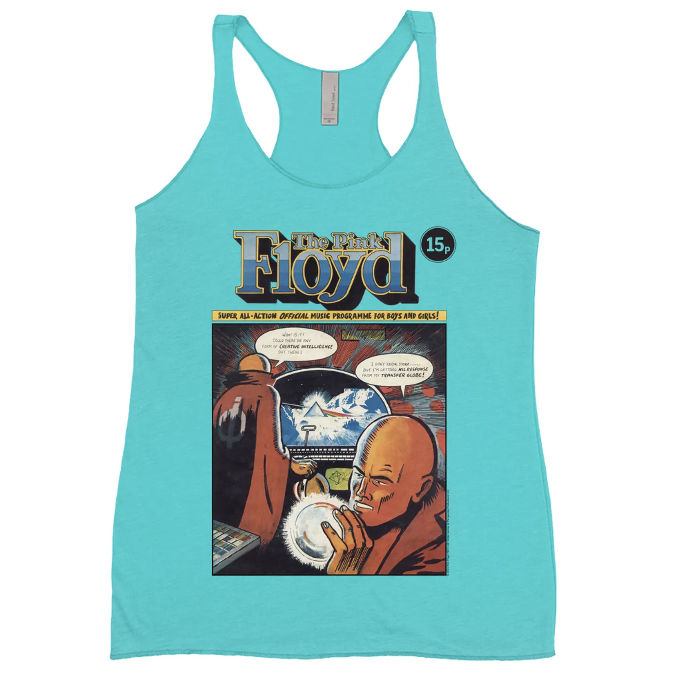 Pink Floyd Ladies' Tank Top | Dark Side Of The Moon Comic Pink Floyd Shirt