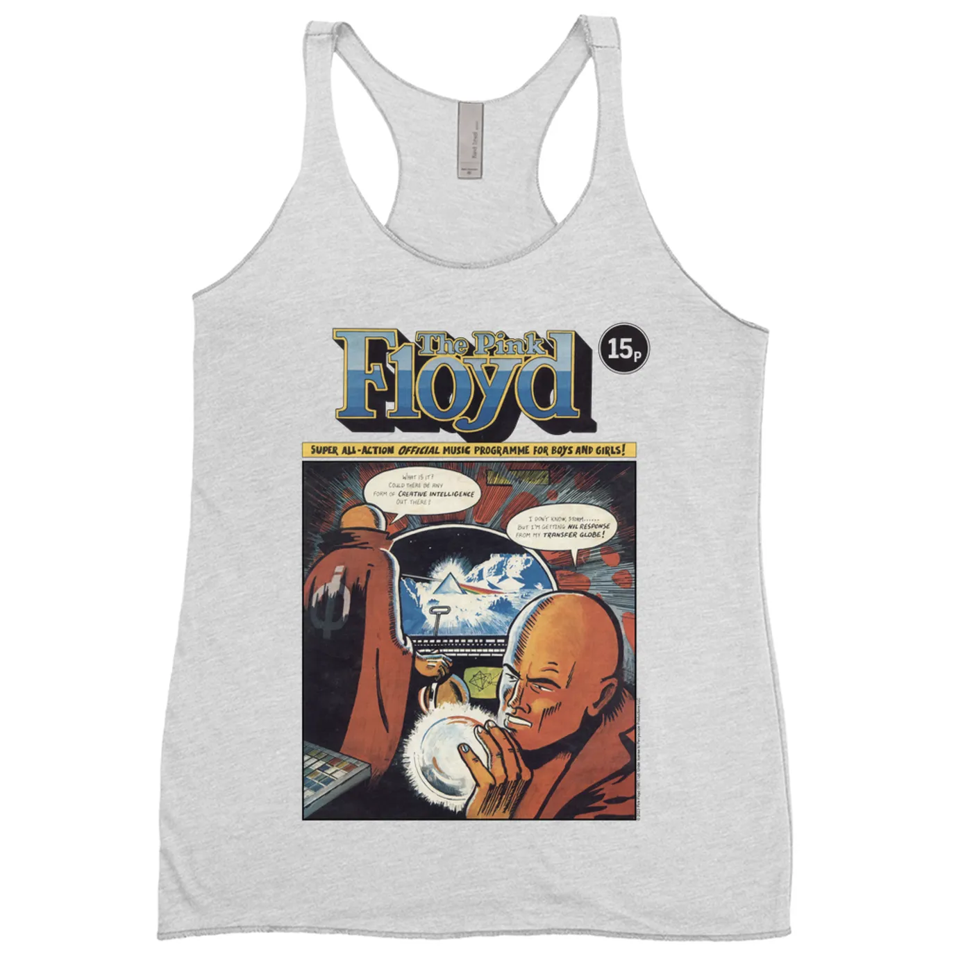 Pink Floyd Ladies' Tank Top | Dark Side Of The Moon Comic Pink Floyd Shirt