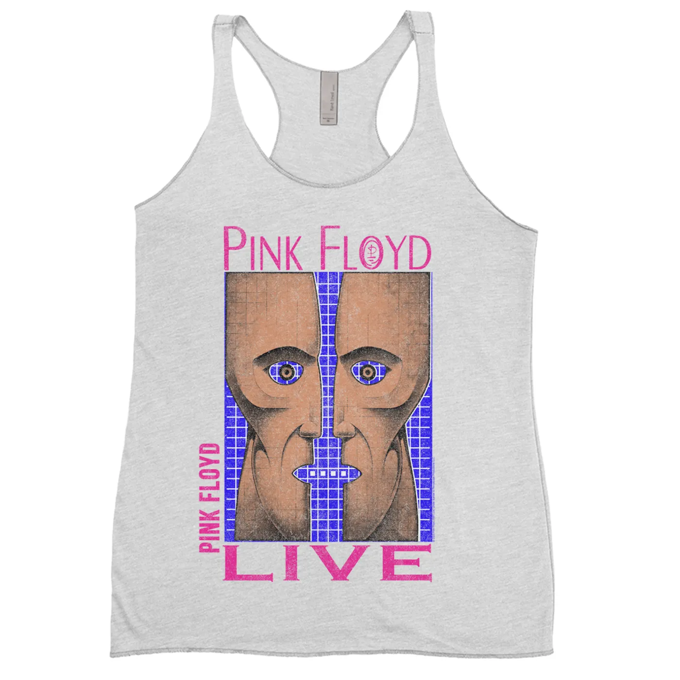 Pink Floyd Ladies' Tank Top | Neon Blue Pink Division Bell Pink Floyd Shirt