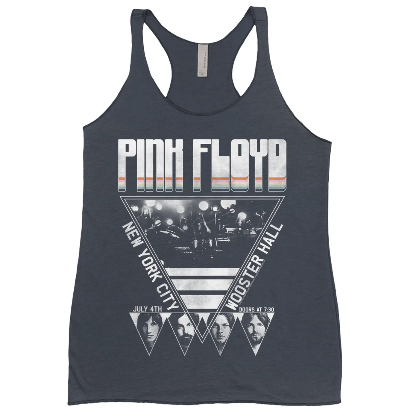 Pink Floyd Ladies' Tank Top | NYC LIVE In Concert 4th Of July Distressed (Merchbar Exclusive) Pink Floyd Shirt