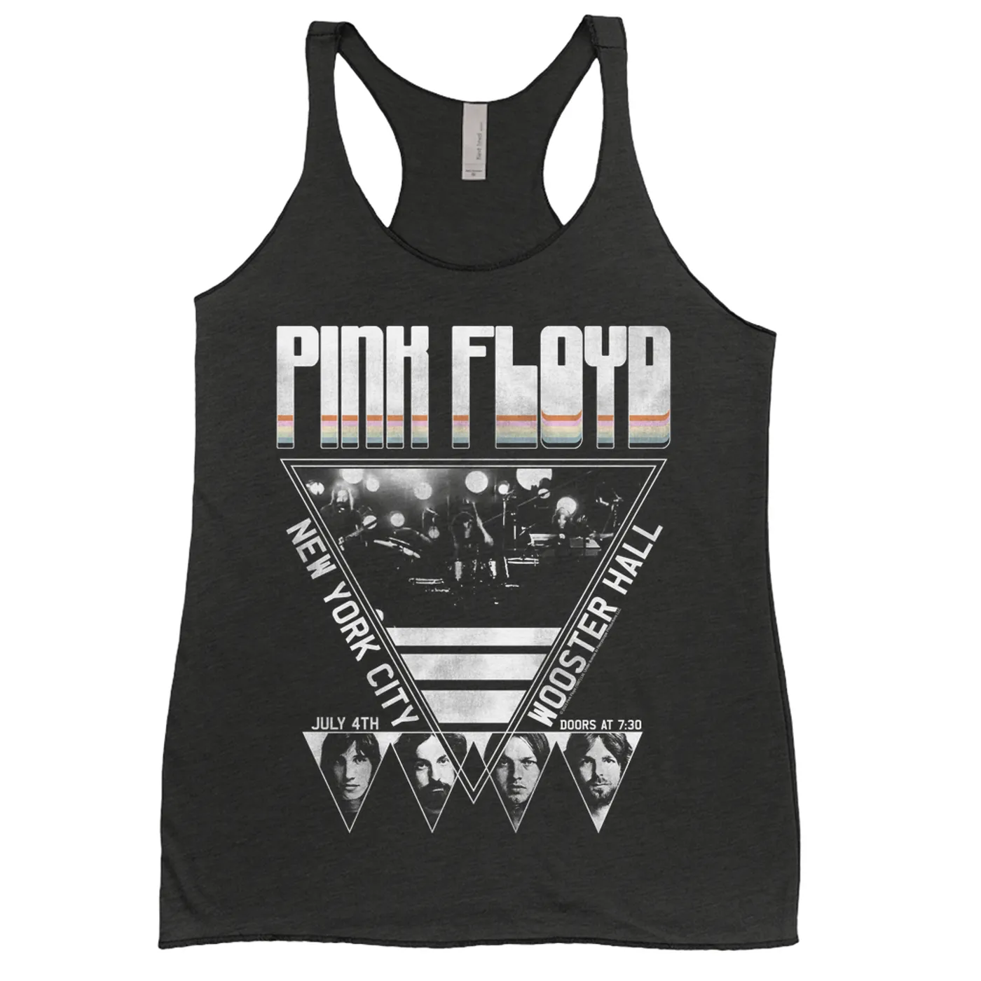 Pink Floyd Ladies' Tank Top | NYC LIVE In Concert 4th Of July Distressed (Merchbar Exclusive) Pink Floyd Shirt