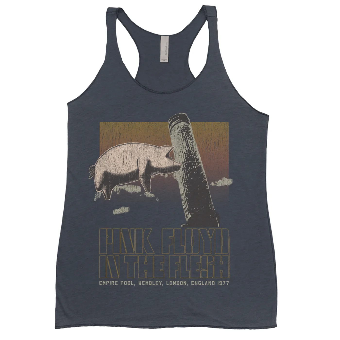 Pink Floyd Ladies' Tank Top | In The Flesh London England 1977 Distressed Pink Floyd Shirt
