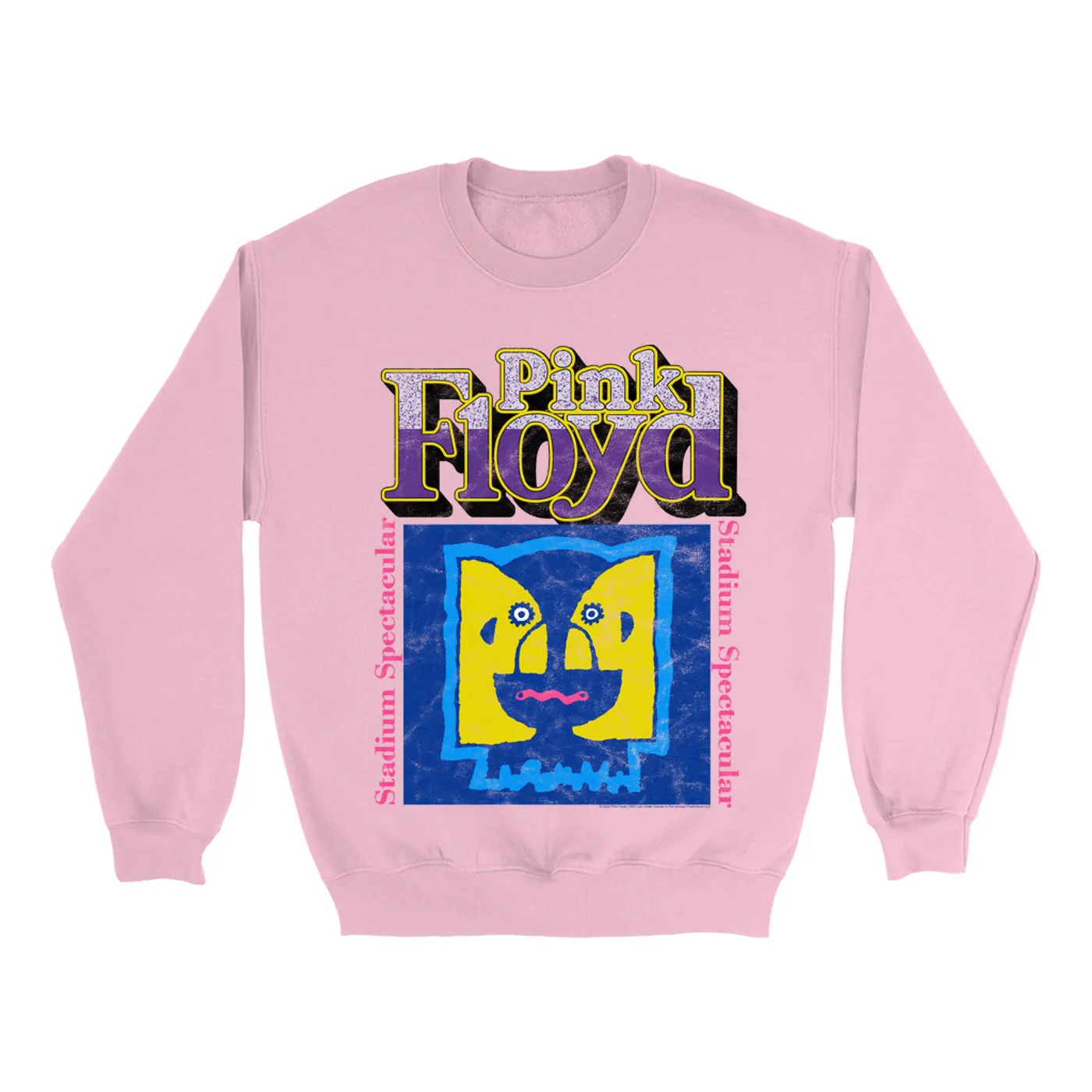 Pink Floyd Bright Colored Sweatshirt | Division Bell Stadium Spectacular Pink Floyd Sweatshirt