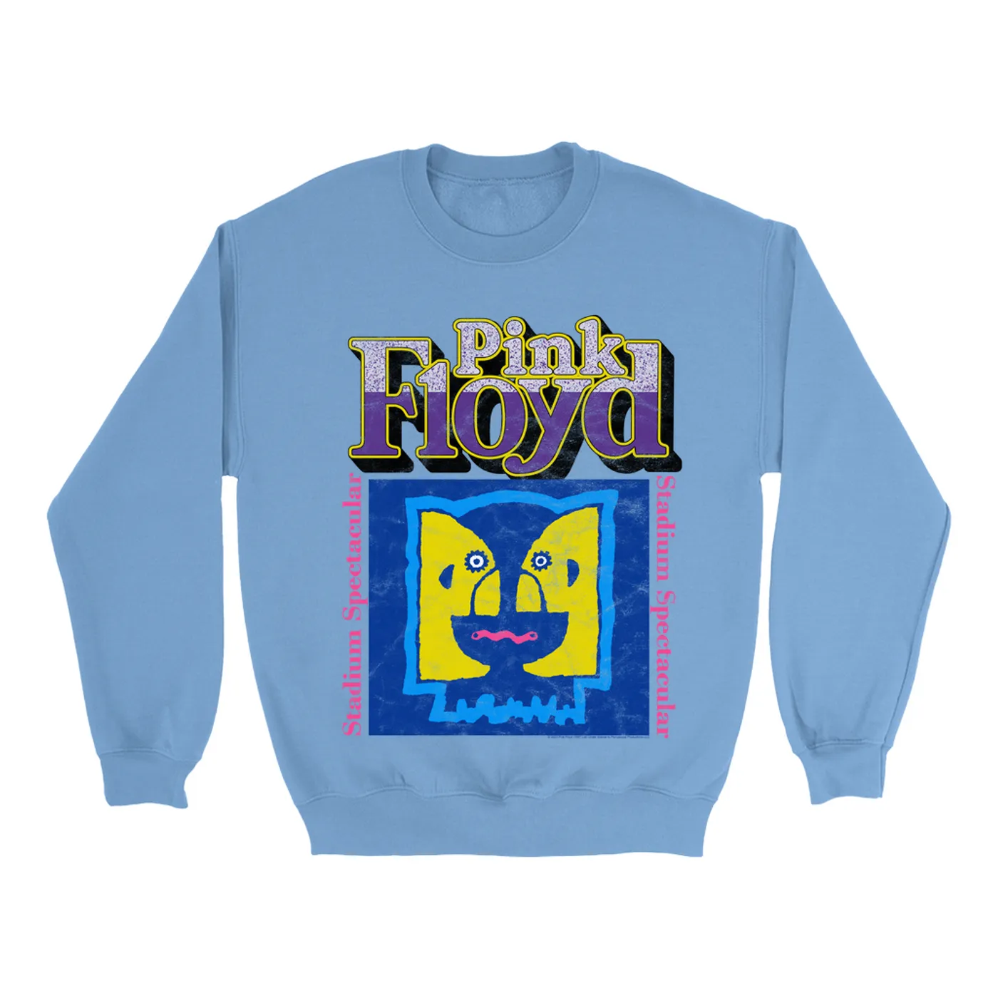 Pink Floyd Bright Colored Sweatshirt | Division Bell Stadium Spectacular Pink Floyd Sweatshirt