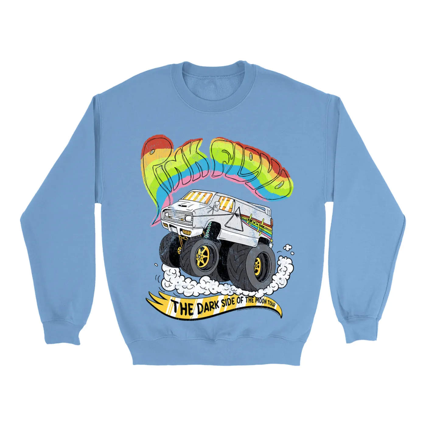 Pink Floyd Bright Colored Sweatshirt | Dark Side Of The Moon Tour Road Trip (Merchbar Exclusive) Pink Floyd Sweatshirt