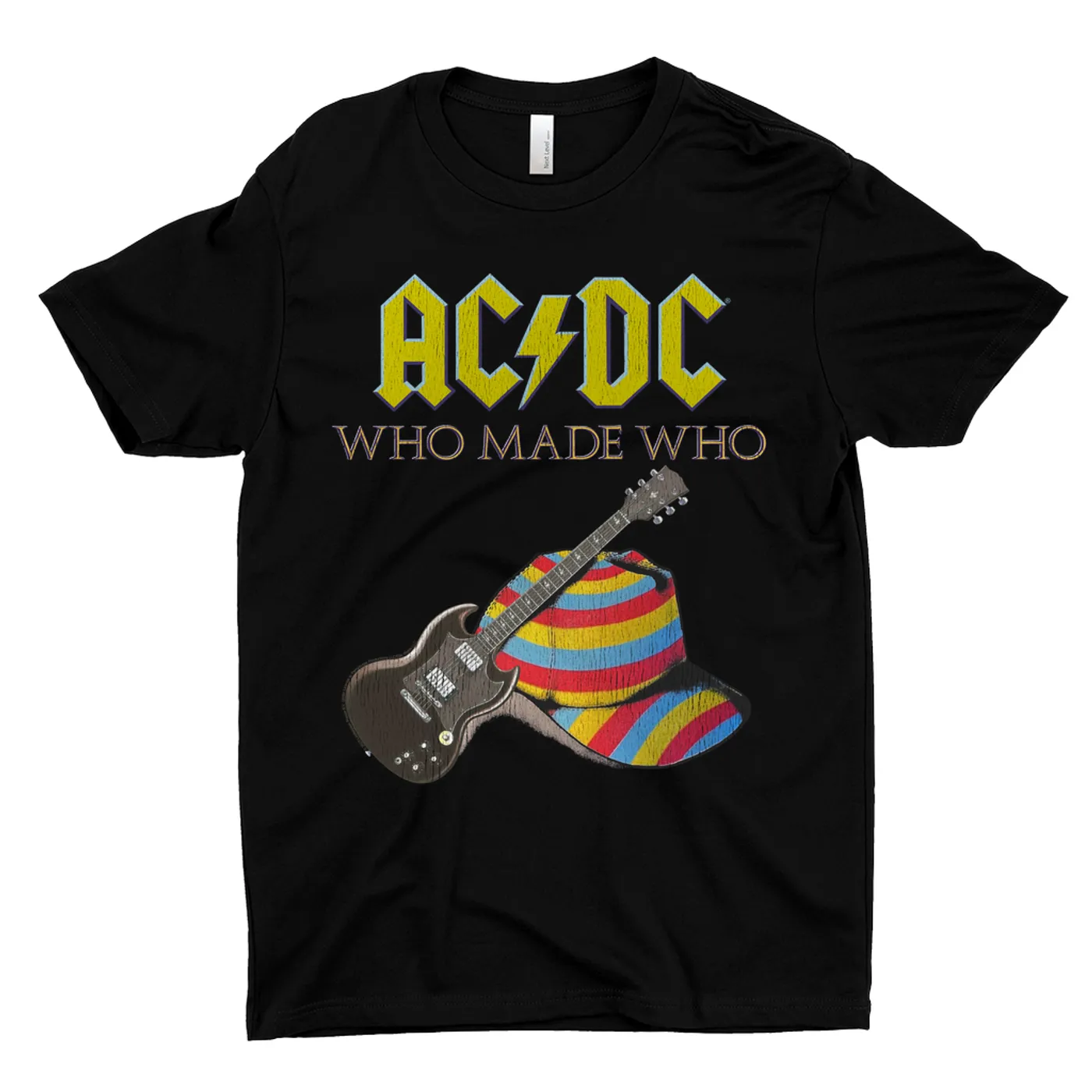 AC/DC T-Shirt | Who Made Who Cap And Guitar ACDC Shirt